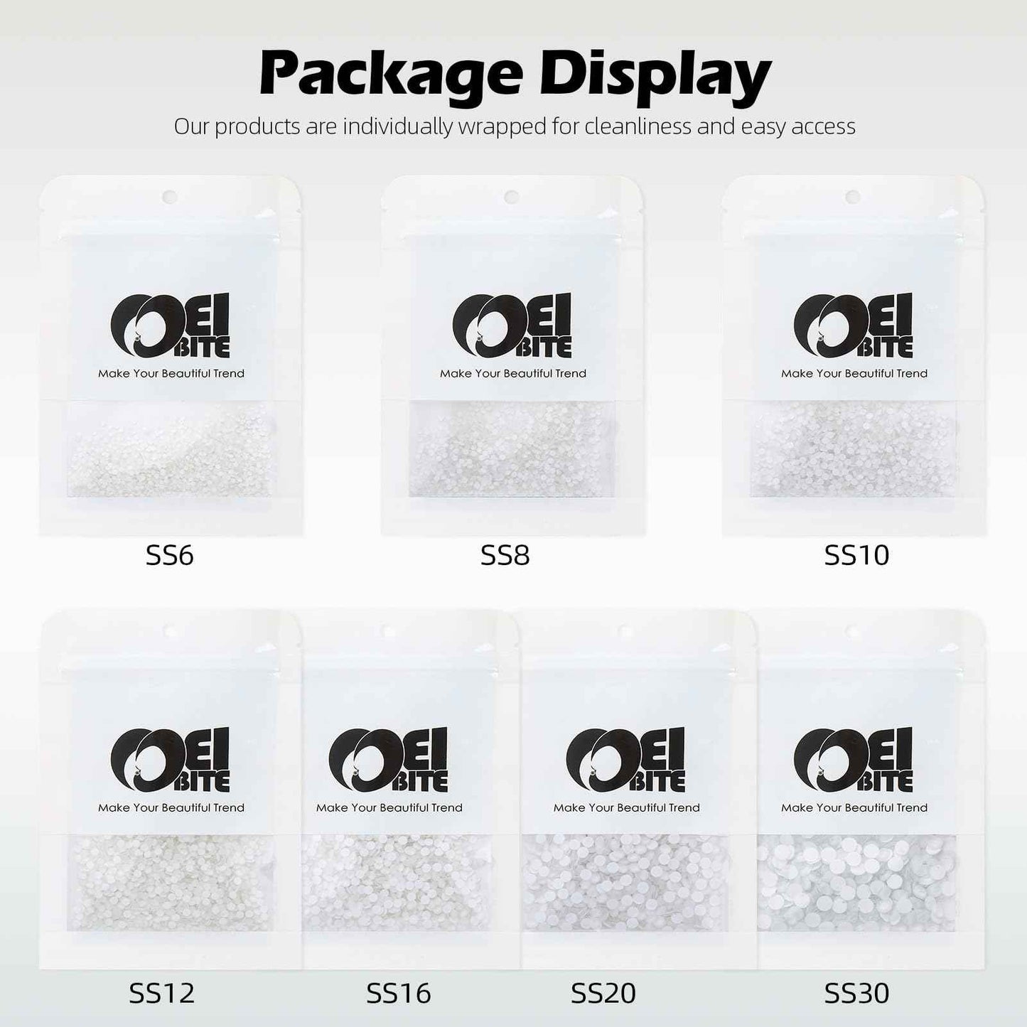 Meibite Neon White Flatback Rhinestones, Glass Rhinestones for Nail Art and Craft, Glue Fix, Loose Crystal Gemstones(Neon White, SS20, 1440pcs, 4.6-4.8mm)