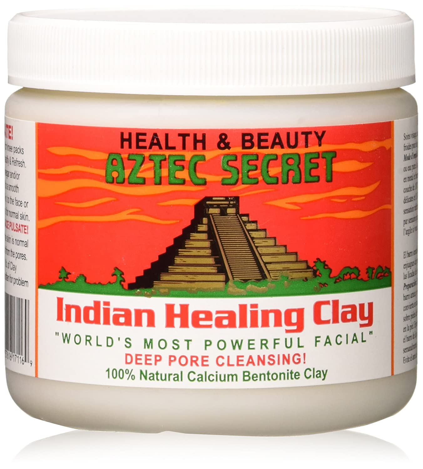 Aztec Secret 1lb, Original Indian Healing Clay with a Face Mask Mixing Bowl Set, Includes Bentonite Clay Powder, Spatula, Brush, Measuring Spoons, and More