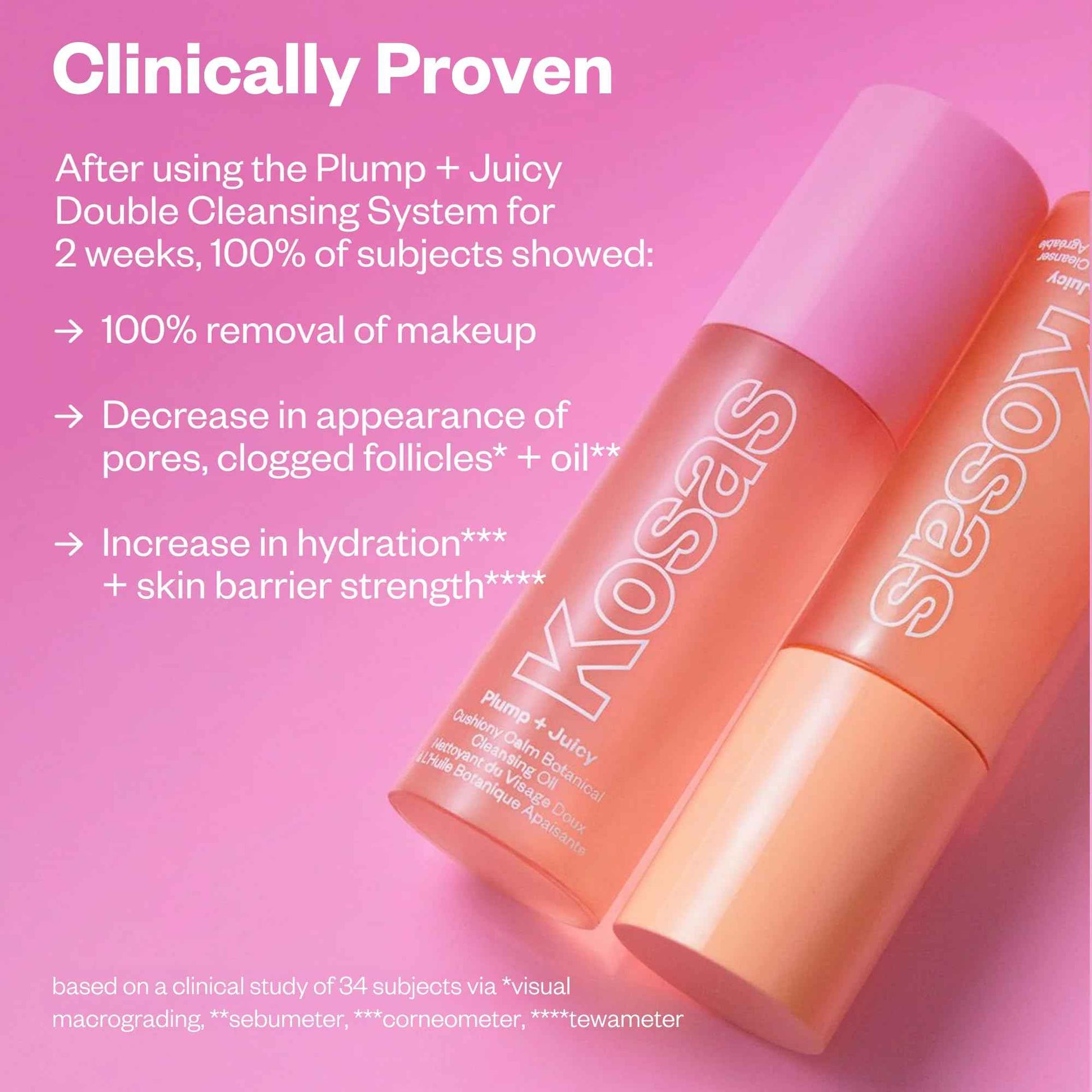 Kosas Plump + Juicy Comfy Clean Gel Cleanser –Hydrating Face Wash for All Skin Types, Deep Clean & Moisturize, Soap & Sulfate Free, with Hyaluronic Acid, Panthenol & Beta Glucan