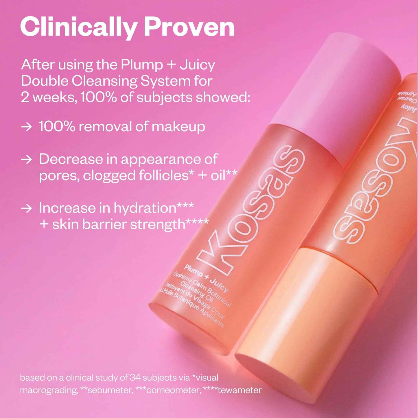 Kosas Plump + Juicy Comfy Clean Gel Cleanser –Hydrating Face Wash for All Skin Types, Deep Clean & Moisturize, Soap & Sulfate Free, with Hyaluronic Acid, Panthenol & Beta Glucan