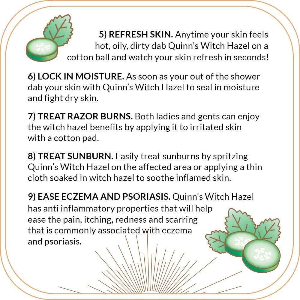 Quinn’s Alcohol Free Witch Hazel Pink Grapefruit & Orange Rind 16 oz. & Quinn’s Alcohol Free Witch Hazel Cucumber & Mint 16 oz.