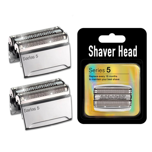 2 PACKS 52S Series 5 Electric Shaver Replacement Head for Men Razor Shaving Blades Compatible with 52S Replacement Electric Shaver Heads Braun Series 5: 5090/5190cc, 5040/5140s, 5030s, 5147s, 5145s