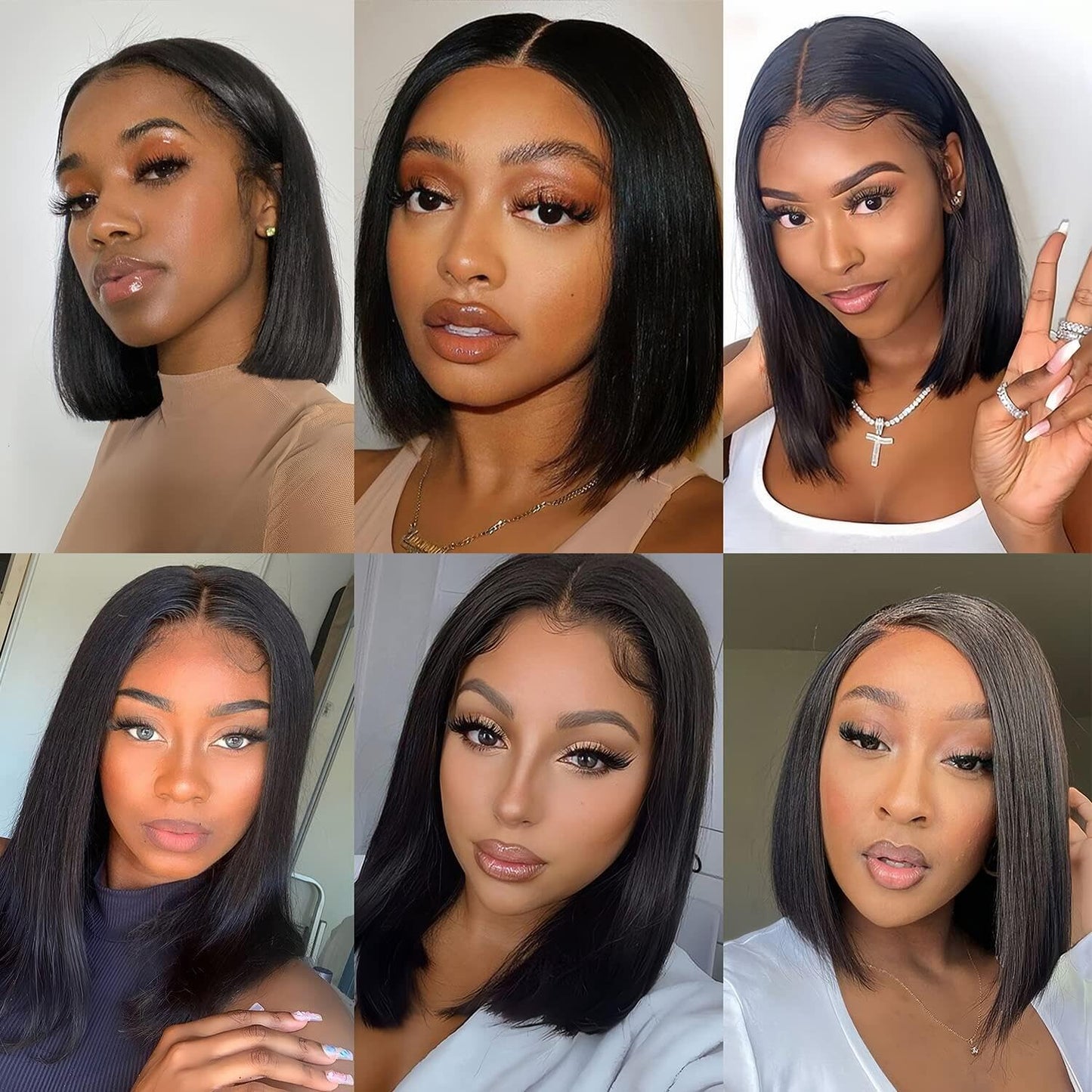 Bob Wig Human Hair 13x4 HD Lace Front Wig 150 Density Glueless Pre Plucked with Baby Hair Short Bob Wigs for Women (12 Inch, Natural Color)