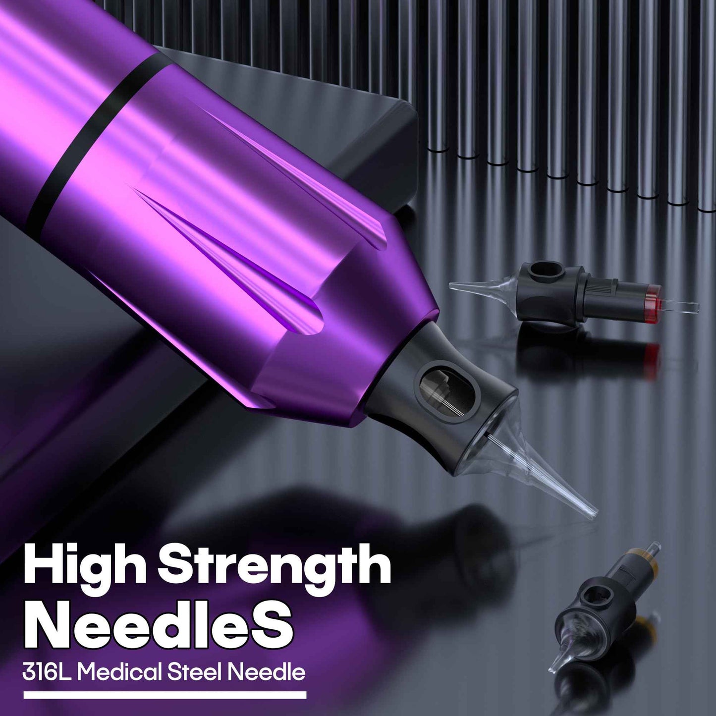 POSEIDON Tattoo Pen Set, Wireless Tattoo Gun Kit Tattoo Kit with 2Pcs Battery and 20Pcs Tattoo Cartridge Needles, Complete Tattoo Machine kit Tattoo Supplies for Beginners