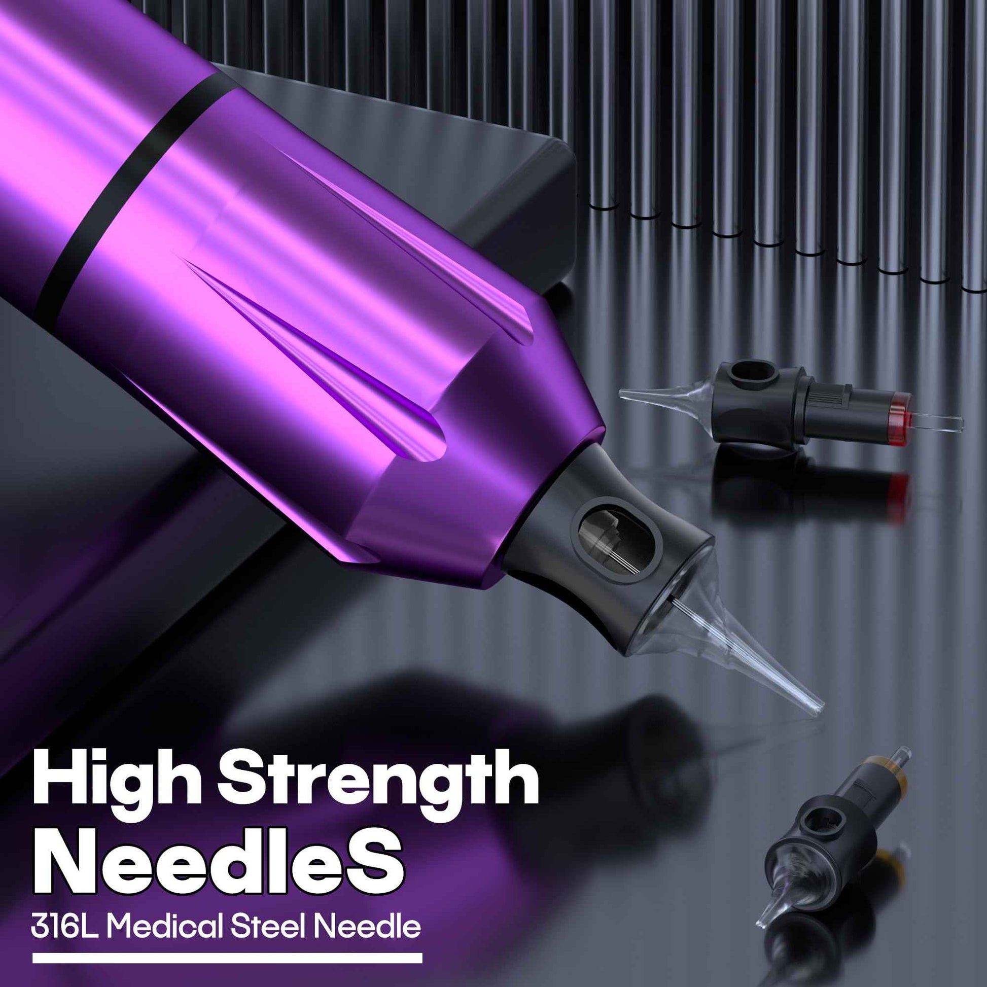 POSEIDON Tattoo Pen Set, Wireless Tattoo Gun Kit Tattoo Kit with 2Pcs Battery and 20Pcs Tattoo Cartridge Needles, Complete Tattoo Machine kit Tattoo Supplies for Beginners