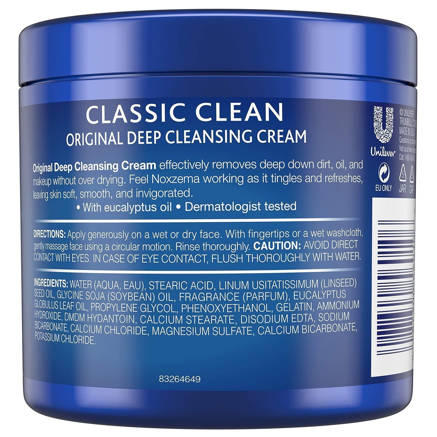 Noxzema Classic Clean Cleanser, Original Deep Cleansing, 12 oz