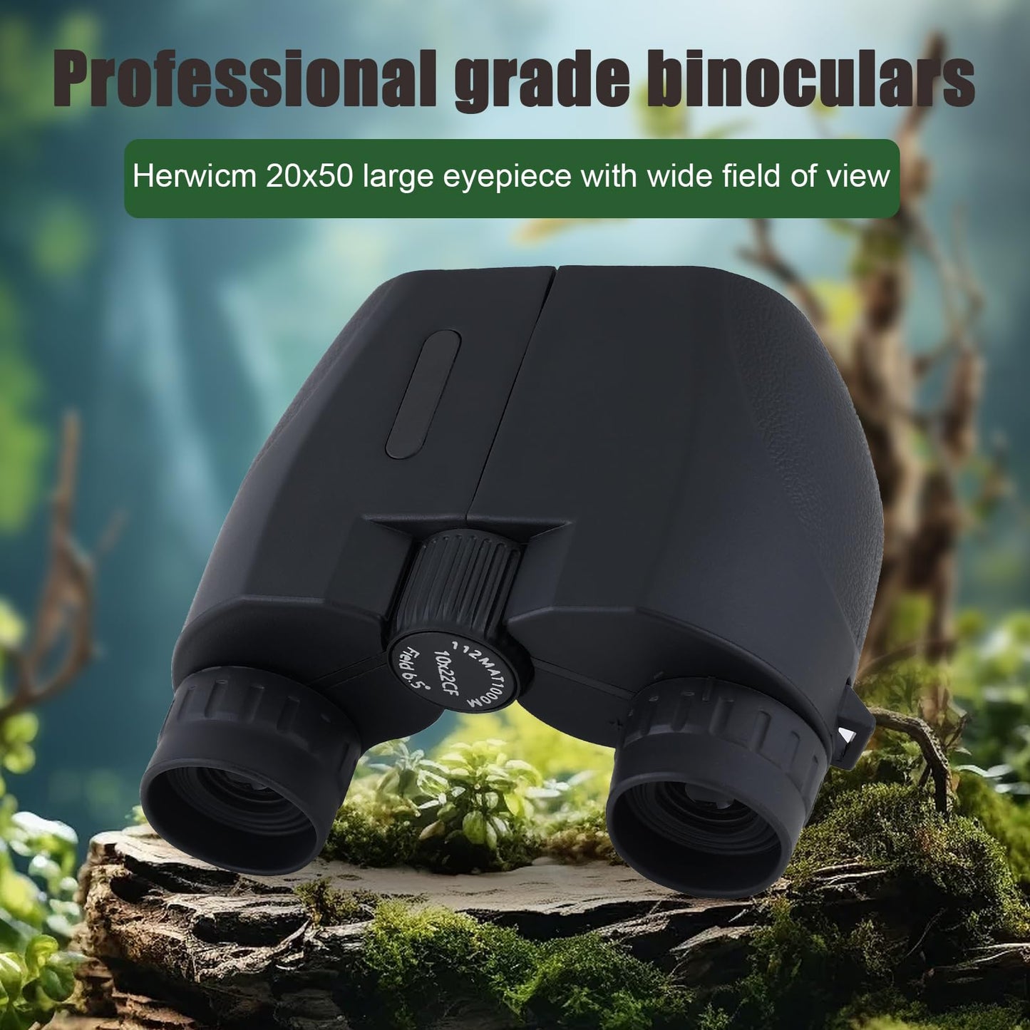 Herwicm 8x21 Binoculars for Adults and Children, Everyday Waterproof Lightweight Collapsible Compact Binoculars for Outdoor Hunting Travelling Adult Binoculars