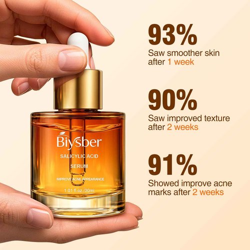 BIYSBER Salicylic Acid 2% Serum Solution for Face: Gently Exfoliating Facial Serum for Acne,Blackhead & Open Pores & Reduces Excess Oil - Hydrating& Soothing Skin Care Serum for Acne Prone&Oily Skin
