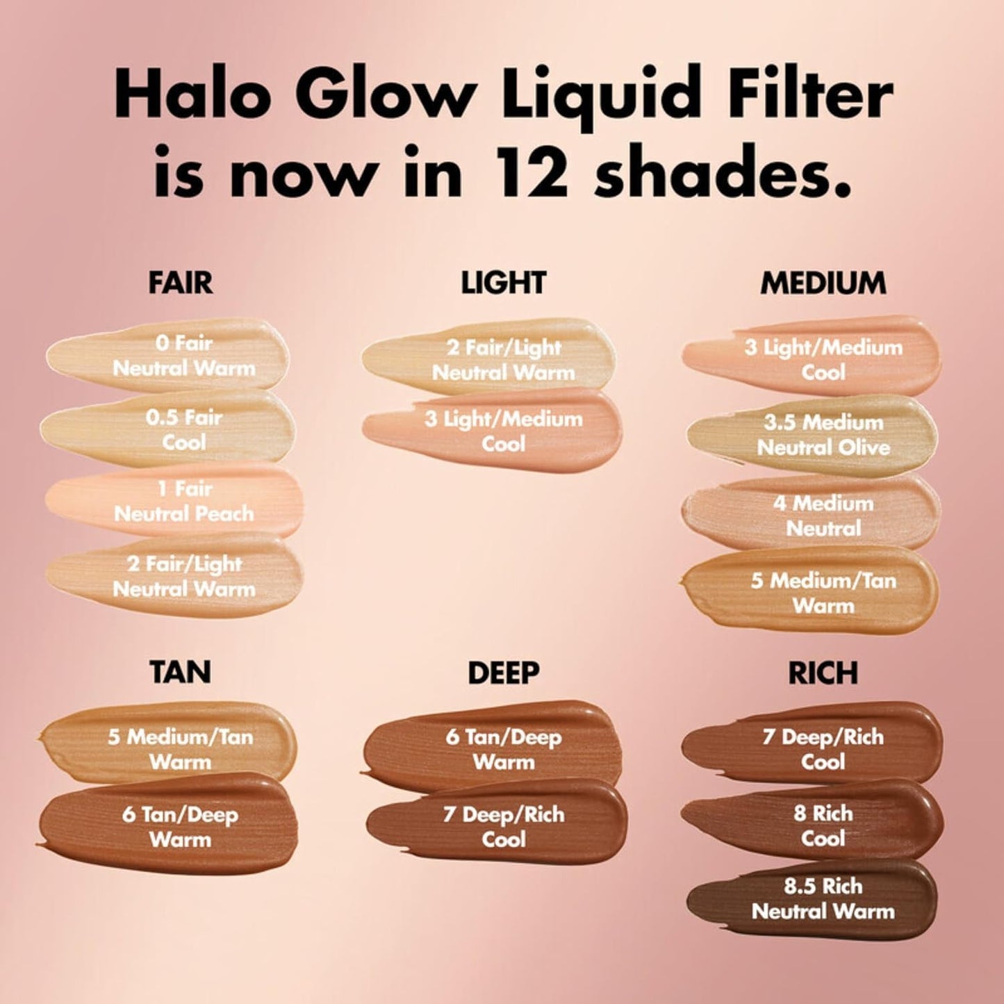 e.l.f. Halo Glow Liquid Filter, Complexion Booster For A Glowing, Soft-Focus Look, Infused With Hyaluronic Acid, Vegan & Cruelty-Free, 1 Fair