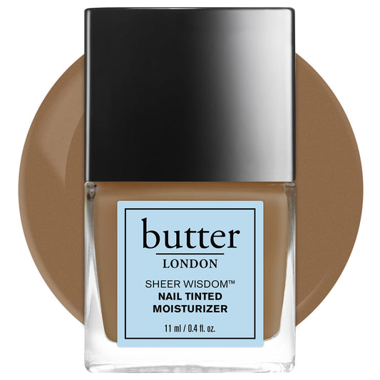 butter LONDON Sheer Wisdom Nail Tinted Moisturizer, Tan, 0.4 Fl Oz