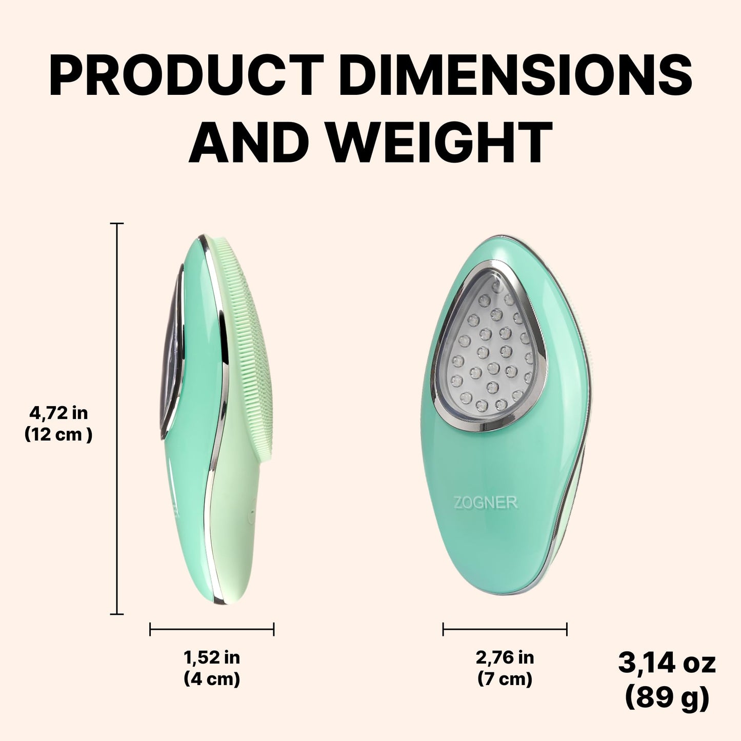 Rechargeable Silicone Facial Cleansing Brush & Face Scrubber, Water-Resistant Electric Face Exfoliator with LED Light, 6 Vibration Modes, Deep Cleansing Brush for All Skin Types, Men & Women