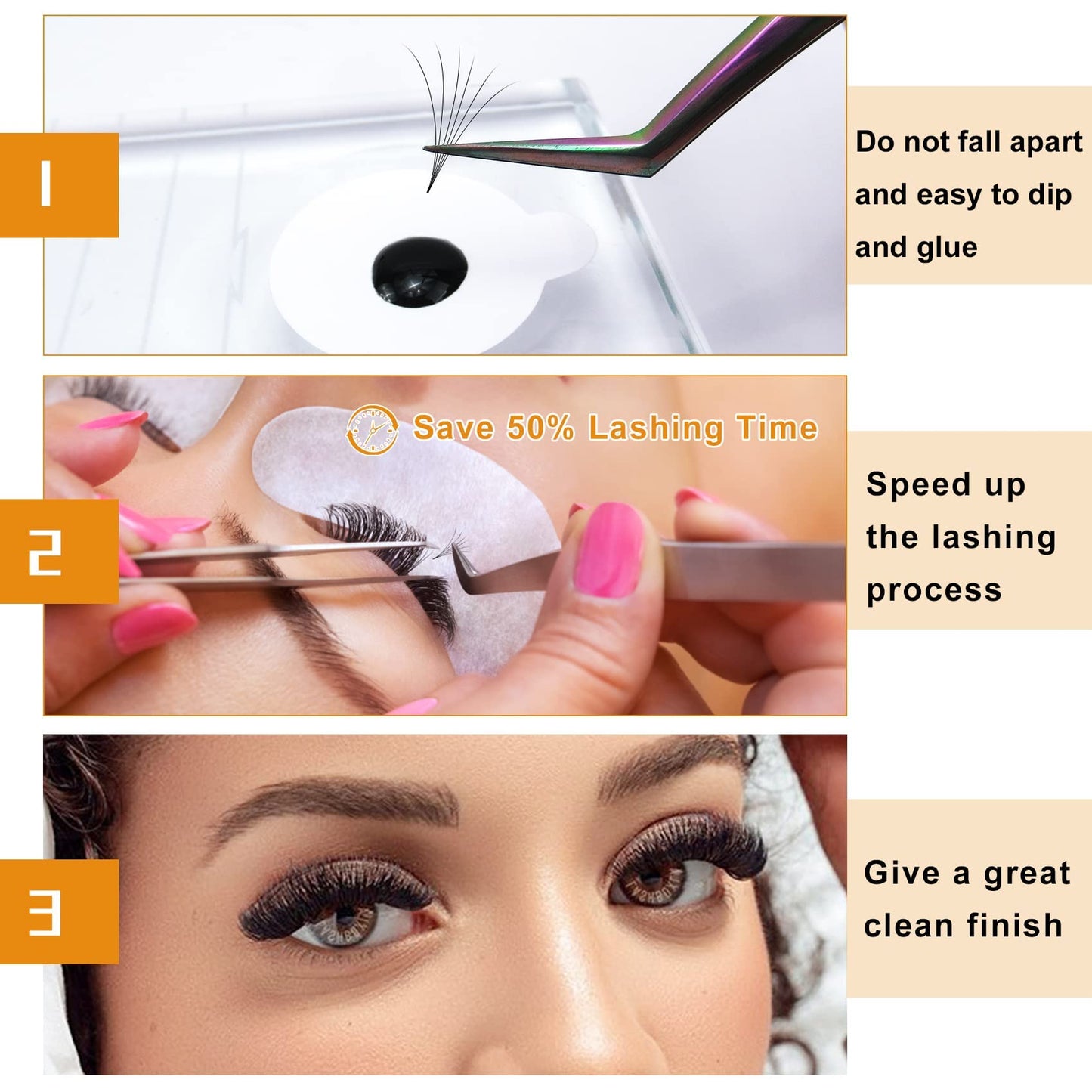 Premade Fans Eyelash Extensions 6D-C-0.10-11-15MIXShort Stem Pre Made Eye Lash Extension Fans 3D 5D 7D Volume Lash Extensions 0.07 0.10 C D Curl Lashes Extension(6D-C-0.10,11-15MIX)