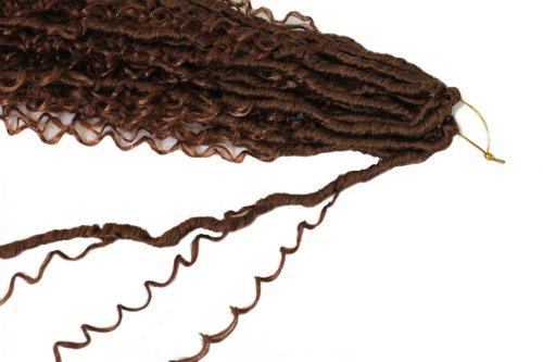 Boho Faux Locs Crochet Hair 30 Inch Goddess Locs 8 Packs Boho Soft Locs with Curly Ends Pre-looped Long Bohemian River Locs Crochet Hair for Black Women(30Inch, #30)