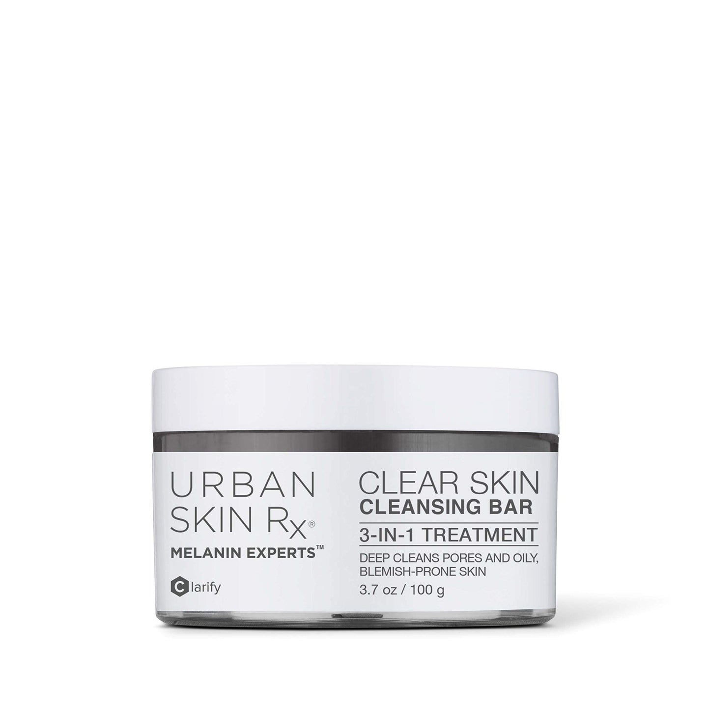 Urban Skin Rx® Clear Skin 3-in-1 Daily Treatment Cleansing Bar, Exfoliator + Clarifying Mask, Reduces Excess Oil, Clears Clogged Pores, Improves Appearance of Blemishes & Prevents Breakouts, 3.7 Oz