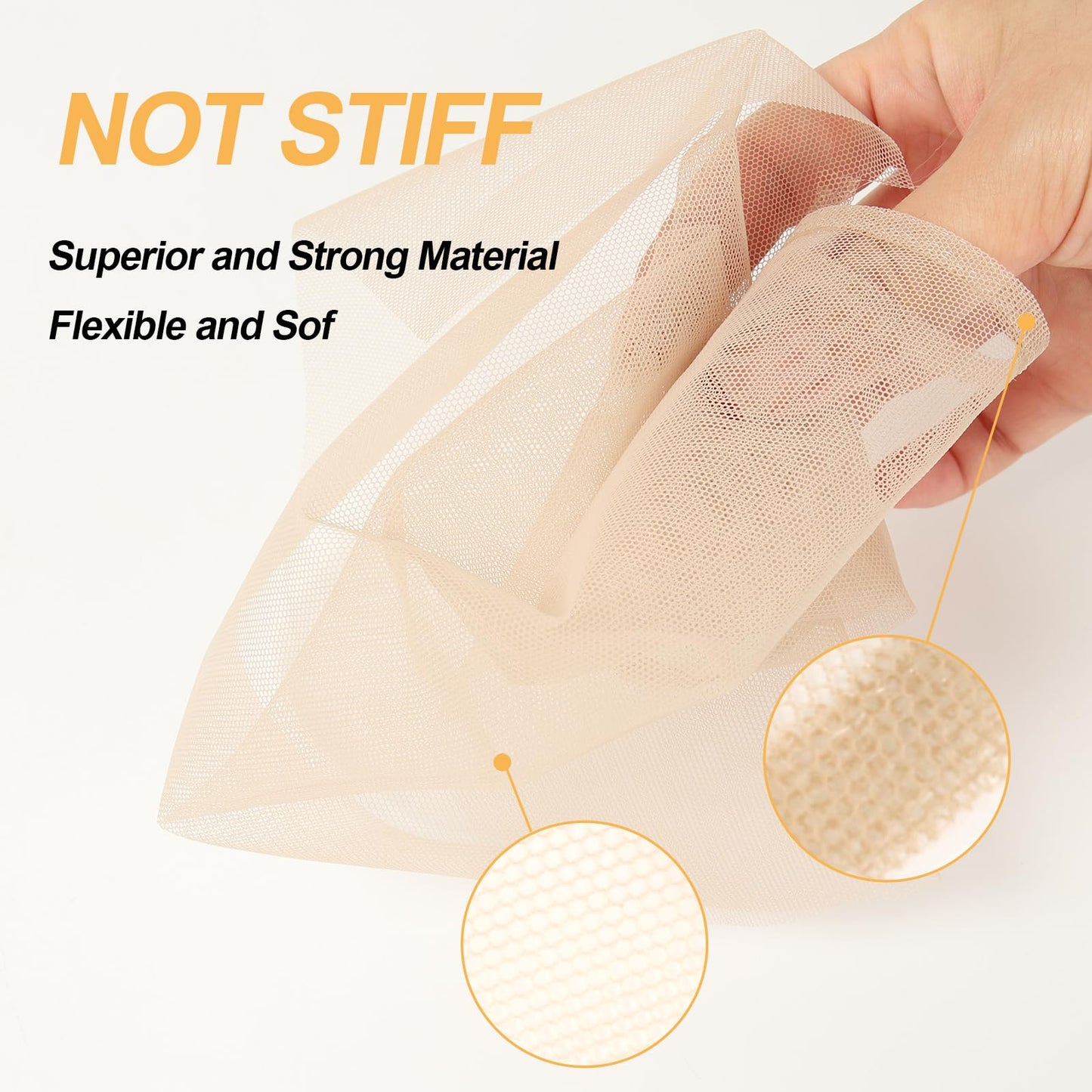 BEEOS 13x4 Transparent Frontal Lace for Making Wig, 5 Pieces Lace Net Base for Making Lace Frontal, Wig Accessories for Repairing Lace Wig Cap, Thin lace for hair ventilating