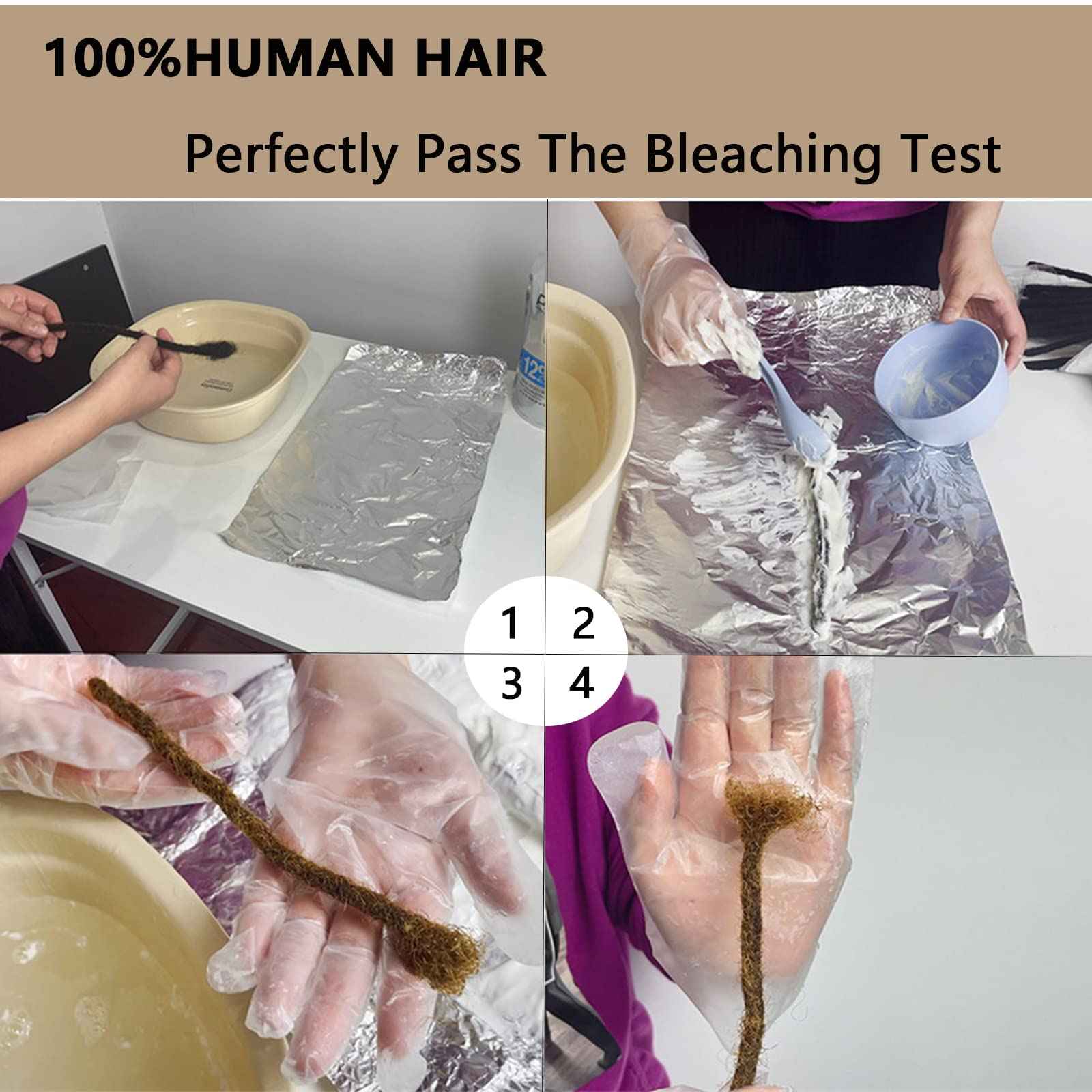 Loc Extensions Human Hair For Men/Women 8 Inch 0.6cm 20strands Width 100% Full Handmade Permanent Dreadlock Extensions Human Hair An Be Dyed Bleached Curled (100% Human Hair,Natural Black)