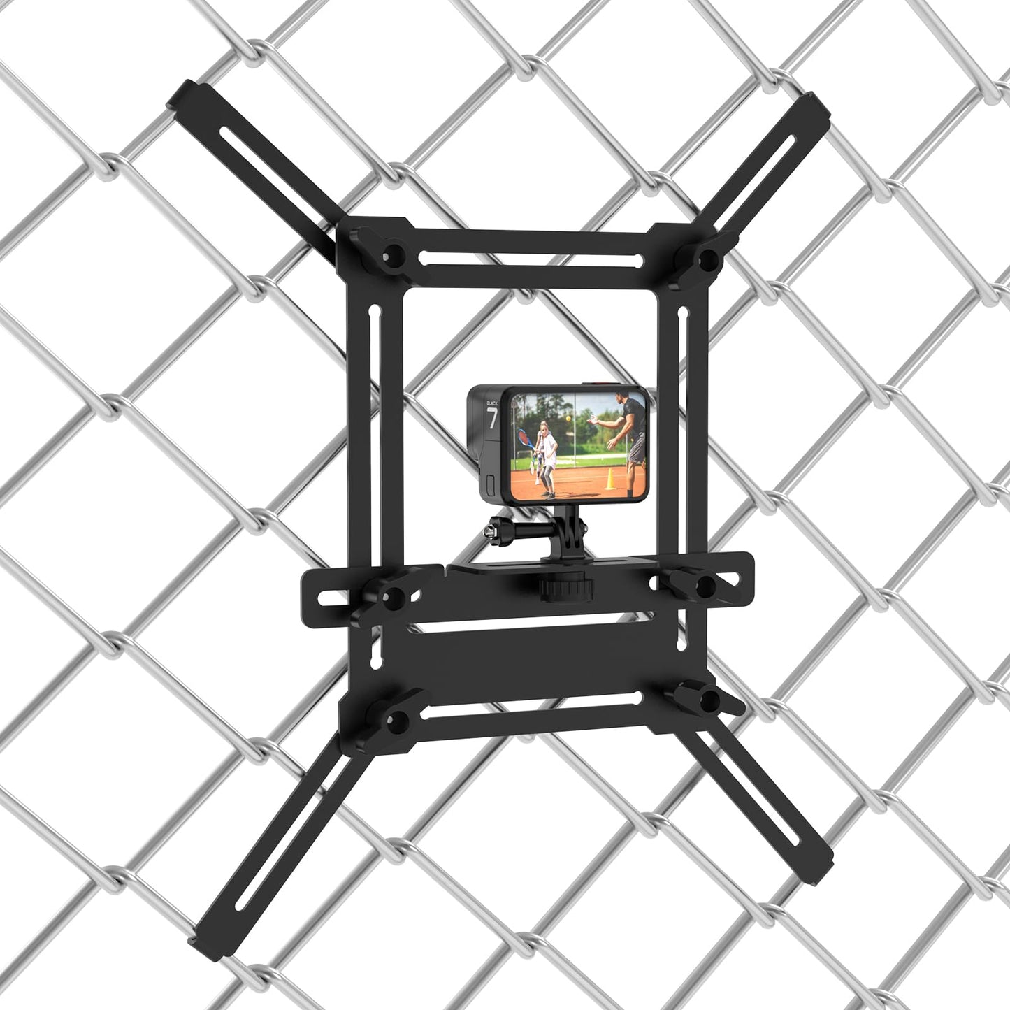 Fence Mount for Mevo Start, GoPro, iPhone, Phones, Digital Action Camera, to a Chain Link Fence for Recording Baseball,Softball and Tennis Games
