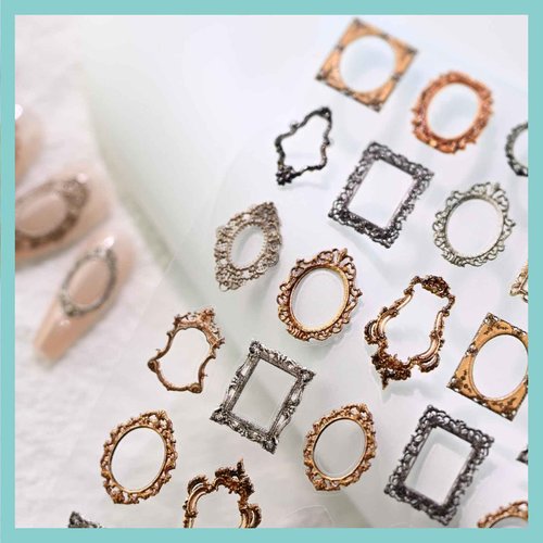 CESTSIREN Vintage Nail Stickers, Embossed Nail Decals,Self-Adhesive, Nail Accessories & Supplies, Durable & Long-Lasting