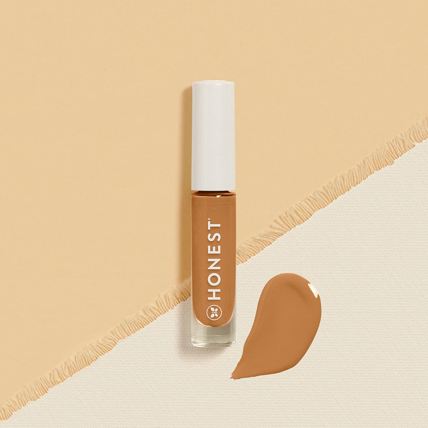 Honest Beauty Fresh Flex Concealer with Niacinamide + Vitamin E + Hyaluronic Acid | Vegan + Cruelty free | Caramel, 0.17 fl oz