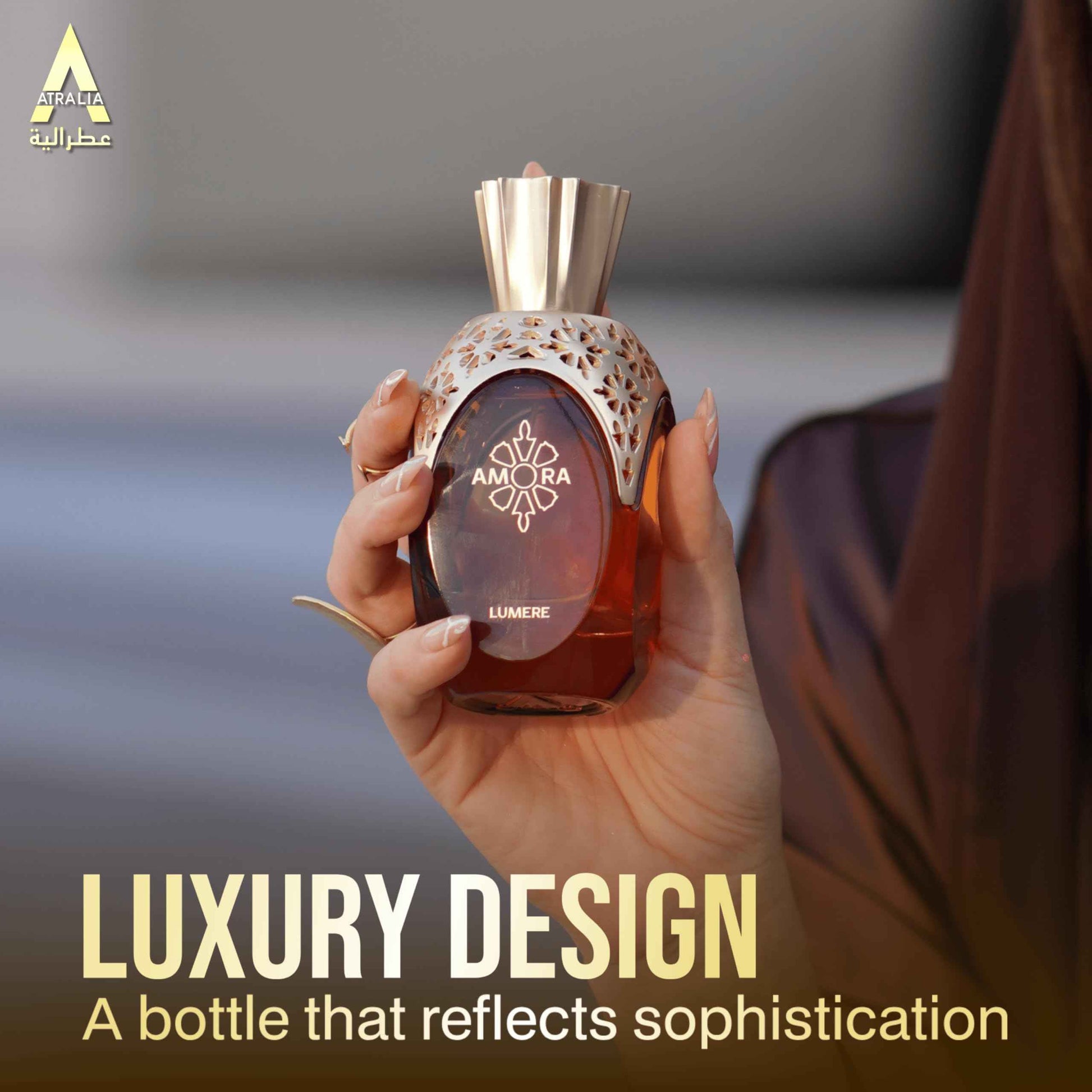 Atralia Amora Lumere Extrait De Parfum 100Ml 3.4Oz Unisex Fragrance - Luxury and Original Extrait de Parfum with Top notes of Citrus, Ginger, Saffron