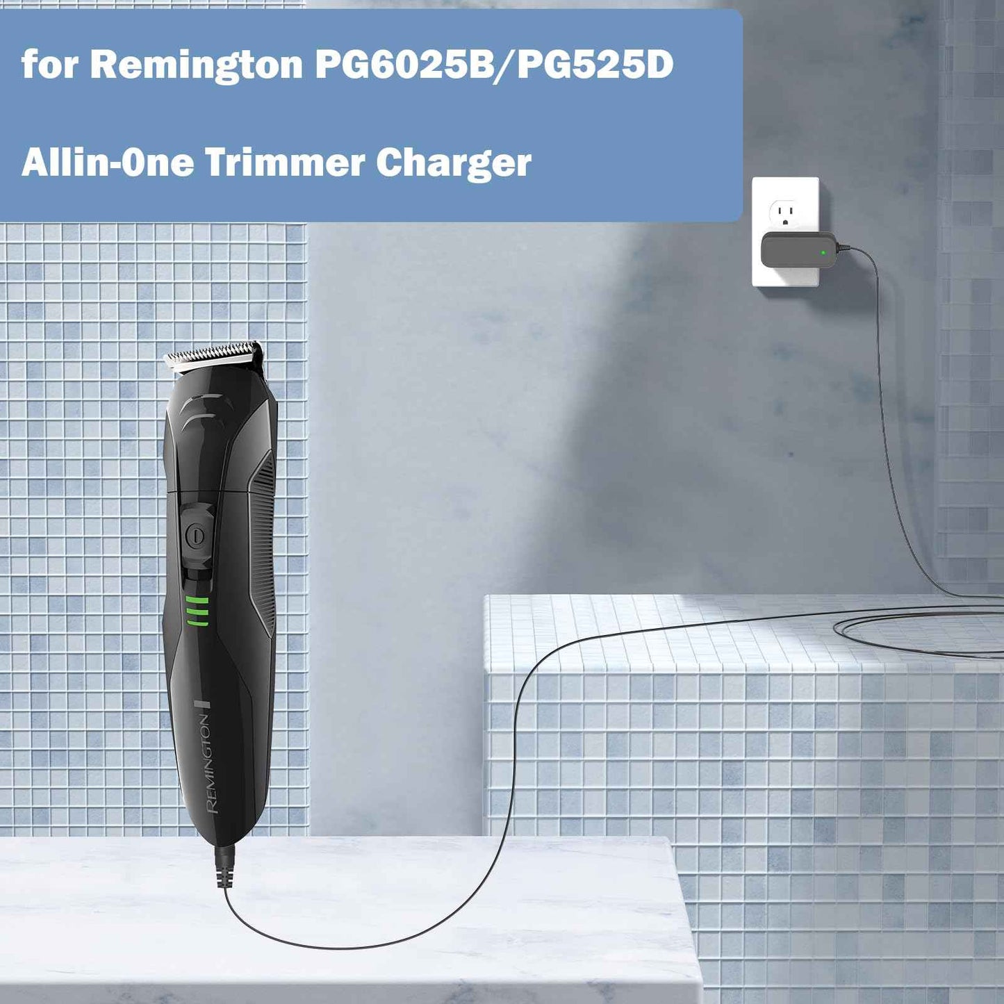 Charger for Remington PG525 PG6025 MB2500 PG6135 PG6060 All-in-One Trimmer Replacement for Remington PG606 PG6015 PG6135 Clippers AC Adapter Power Cord