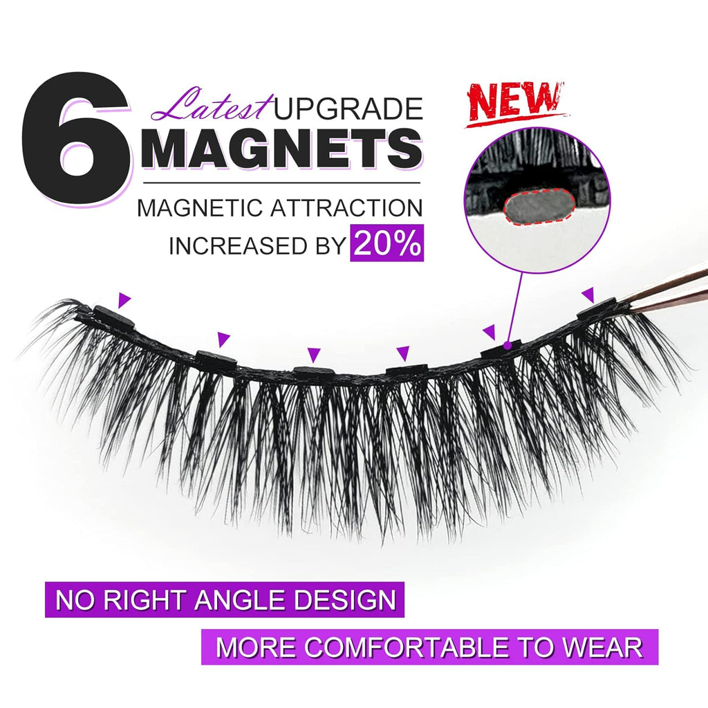 Royaomis 10 Pairs Cat-Eye Magnetic Lashes With Eyeliner Natural Looking, 3D Magnetic Eyelashes Natural Look With Eyeliner, Fake Eyelashes Magnetic, Eye Lashes Pack Natural Magnetic Eyelashes