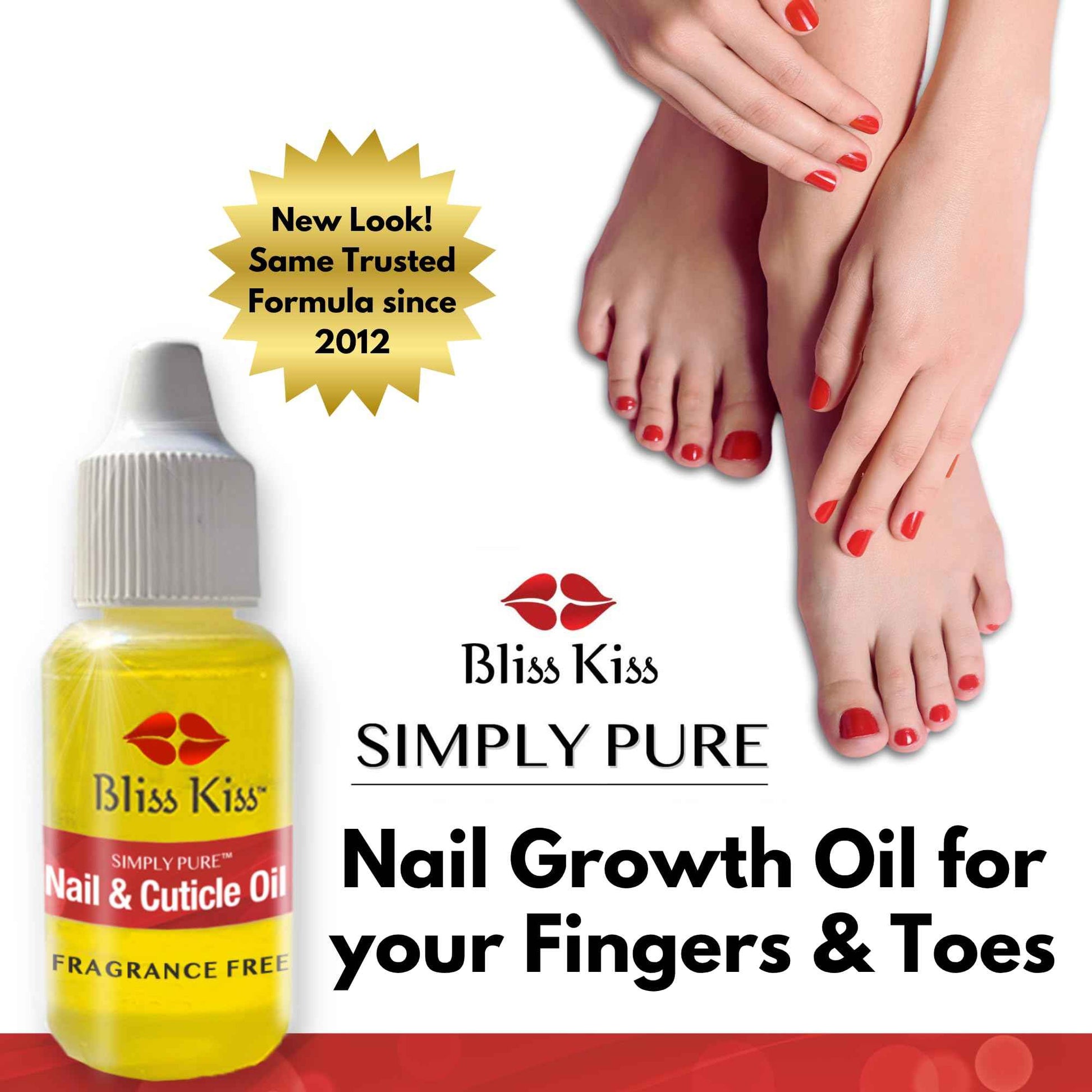 Bliss Kiss Refillable Nail Oil Pen & Simply Pure Cuticle Oil 15 ml Bottle Bundle