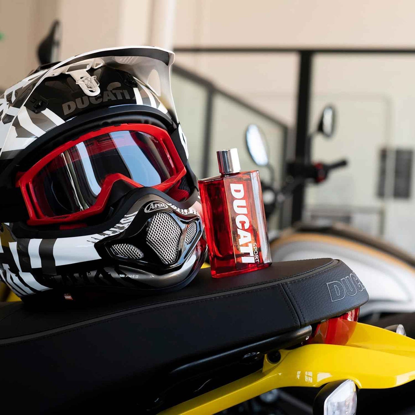 Ducati Sport Cologne for Men - Amber Fougere Scent with Lavender, Bergamot, and Rosemary - Mens Cologne and Drawstring Backpack - 2 pc.