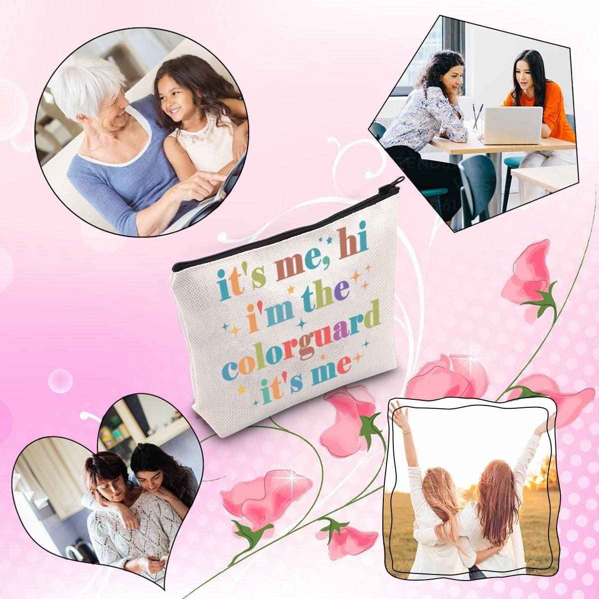 TSOTMO Color Guard Makeup Bag It's Me, Hi I'm The Color Guard It's Me BAG Flag Gift Marching Band Flag (colorguard)