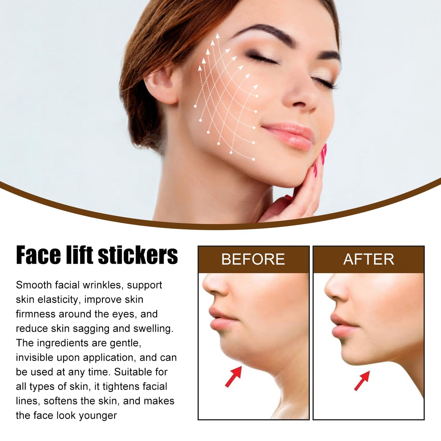 Mantecorp Skincare 10000pc Face Lift Tape, 2024 Upgrade Stretchable Face Tape Lifting Invisible