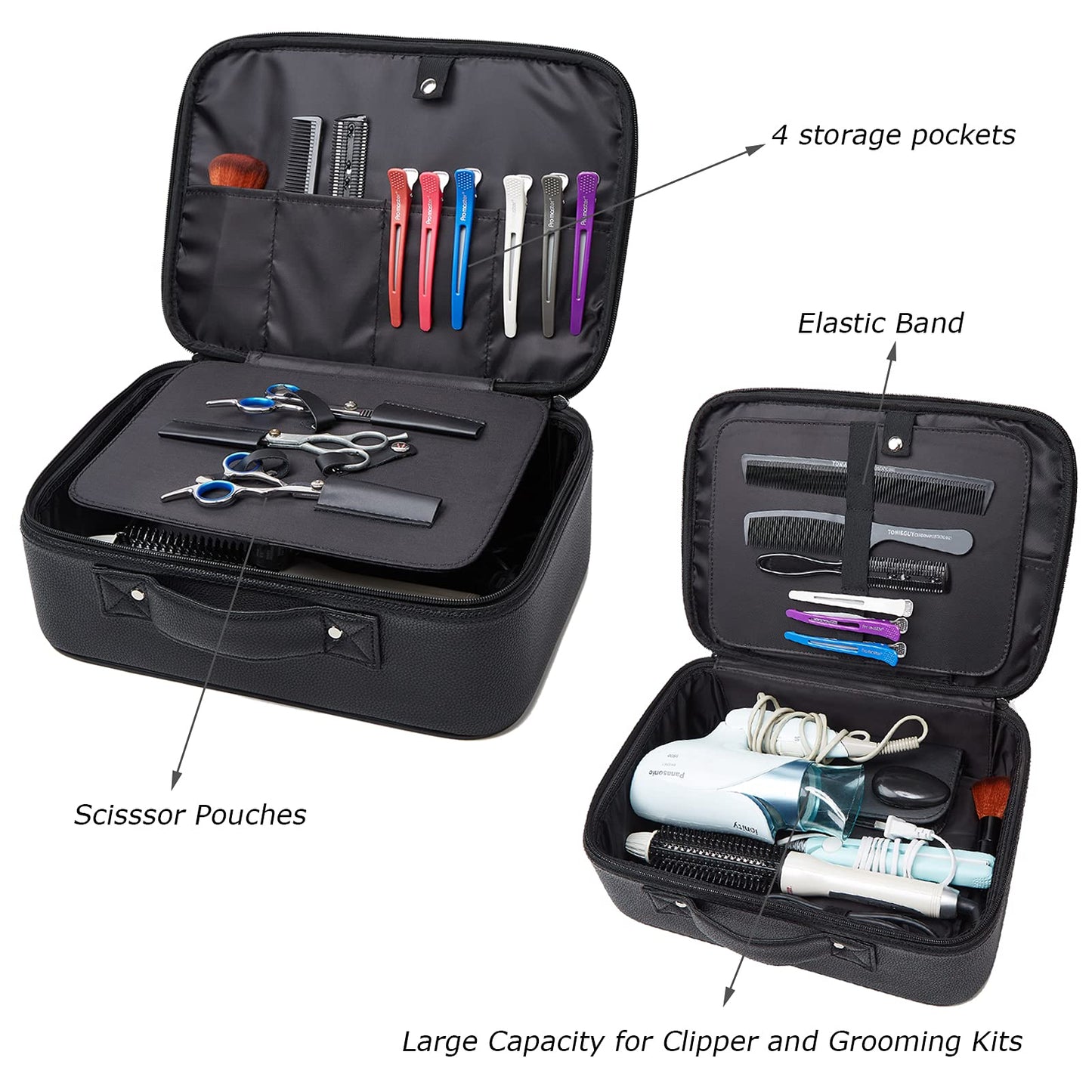 goldwheat Hair Clipper Case Barber Tool Bag Hairdressing Tools Storage Carrying Case,Large