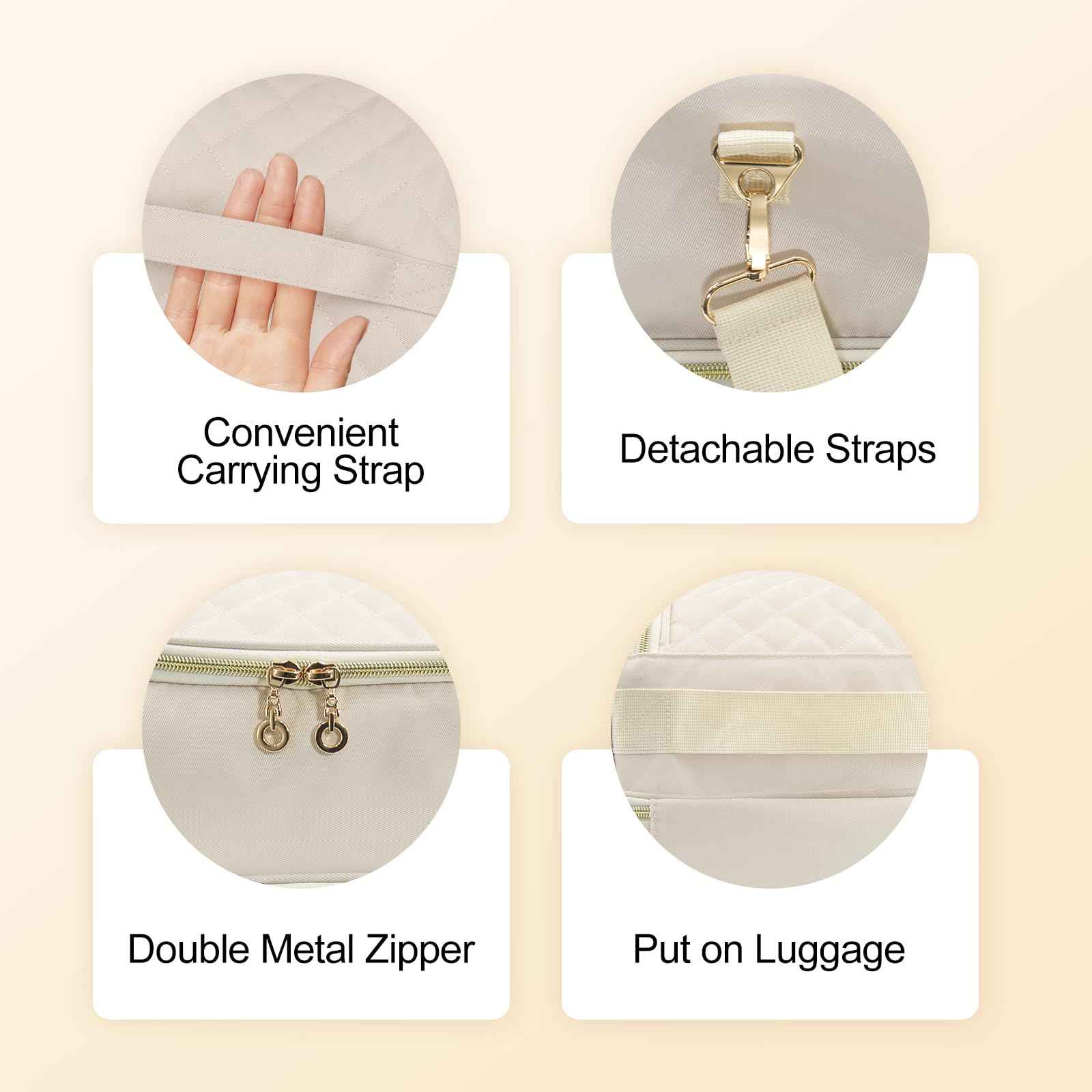 SXS LACONIC Nail Polish Organizer Case,Double Layer Nail Supplies Organizer Bag Storage Box Holds Up to 45 Bottles of Nail Polish and Nail Lamp