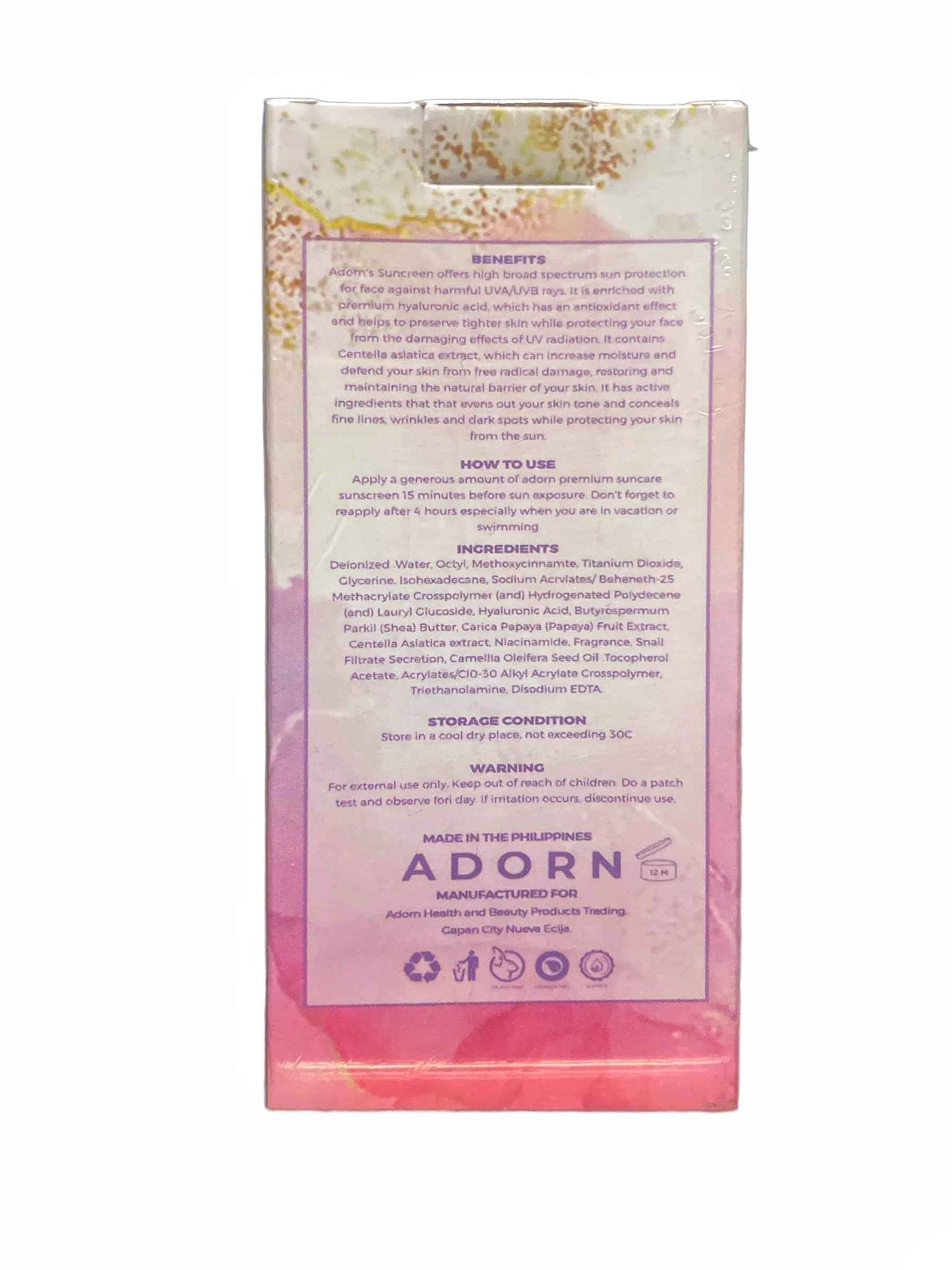 Generic Adorn Premium Sunscreen and Tinted Sunscreen, 50ml Each, 0.88 Ounce (Pack of 2)