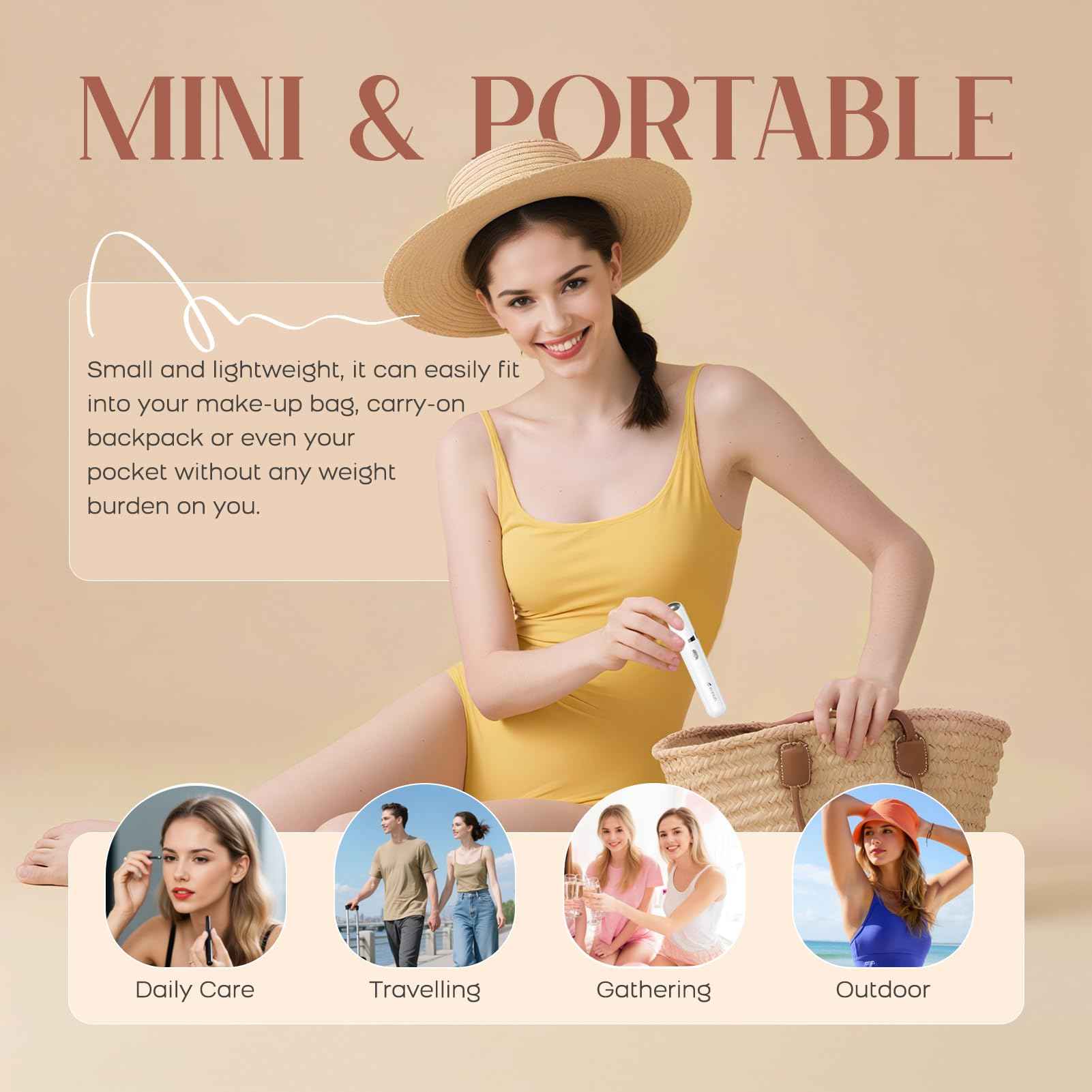 Facial Hair Remover for Women, 2-in-1 Epilator for Women with LED Light USB Rechargeable Portable Electric Epilators Painless Lady Shavers for Face, Lip, Chin, Leg, Arms, Bikini (White)