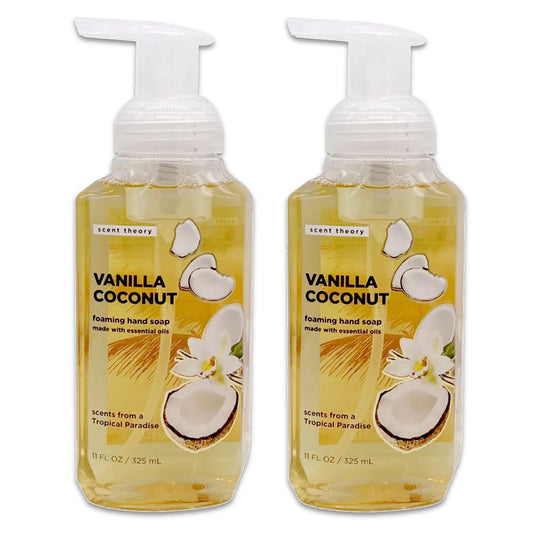 Scent Theory - Foaming Hand Soap - Made with Essential Oils - 11 Fl Oz - 2-Pack (Vanilla Coconut) - Mood-boosting Scents - Luxury-minded Hand Care Collection