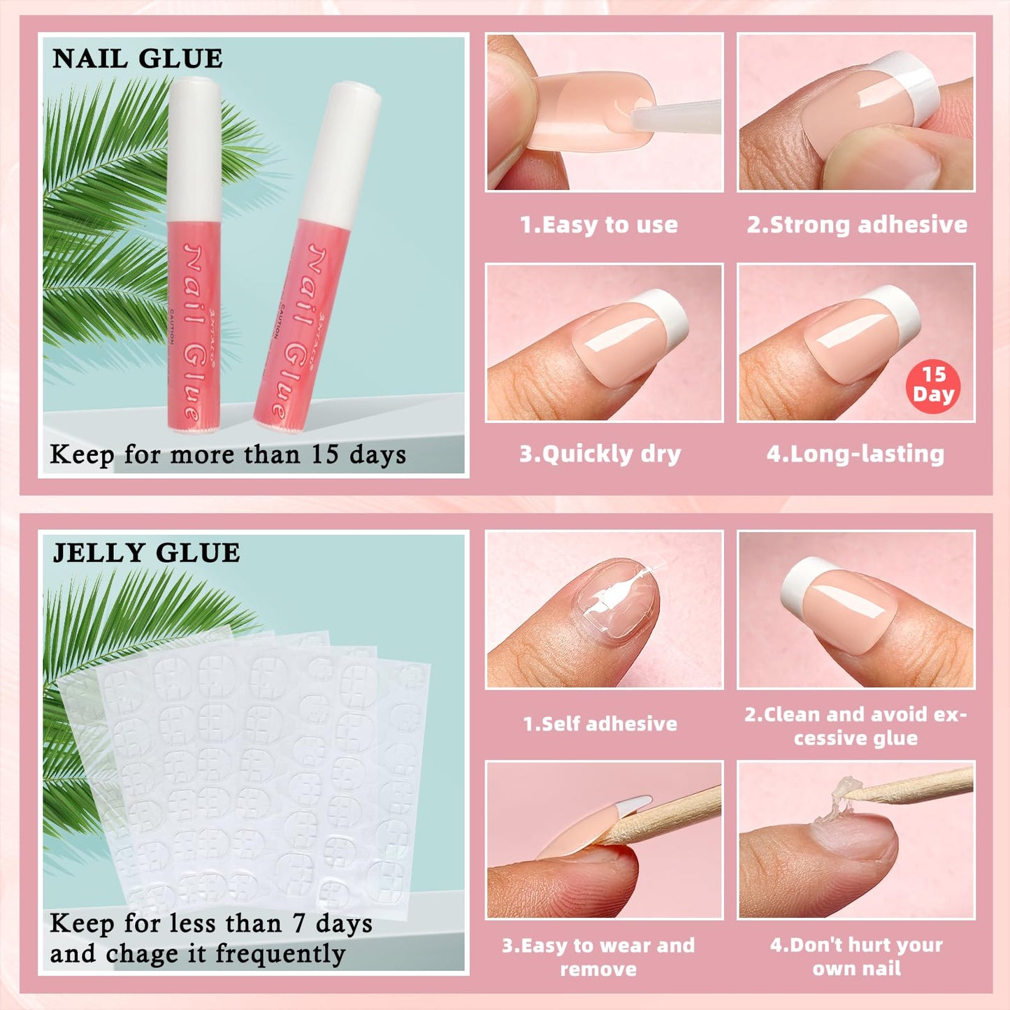 Bellelfin 120Pcs French Tip Press on Nails Coffin Nails Press ons Nude Acrylic Nails French Tips Short Ballerina French Tip Press on Artificial Glue on Nails for Women Girls