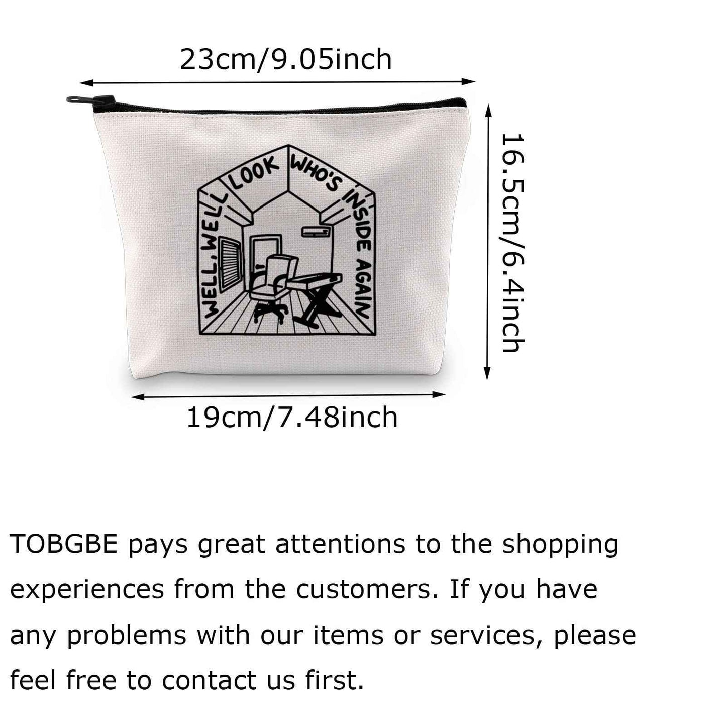 BLUPARK Bo Burnham Inspired Makeup Bag Bo Burnham Lyrics Gift Bo Burnham Fan Gift Inside Song Gift (well well Bo)