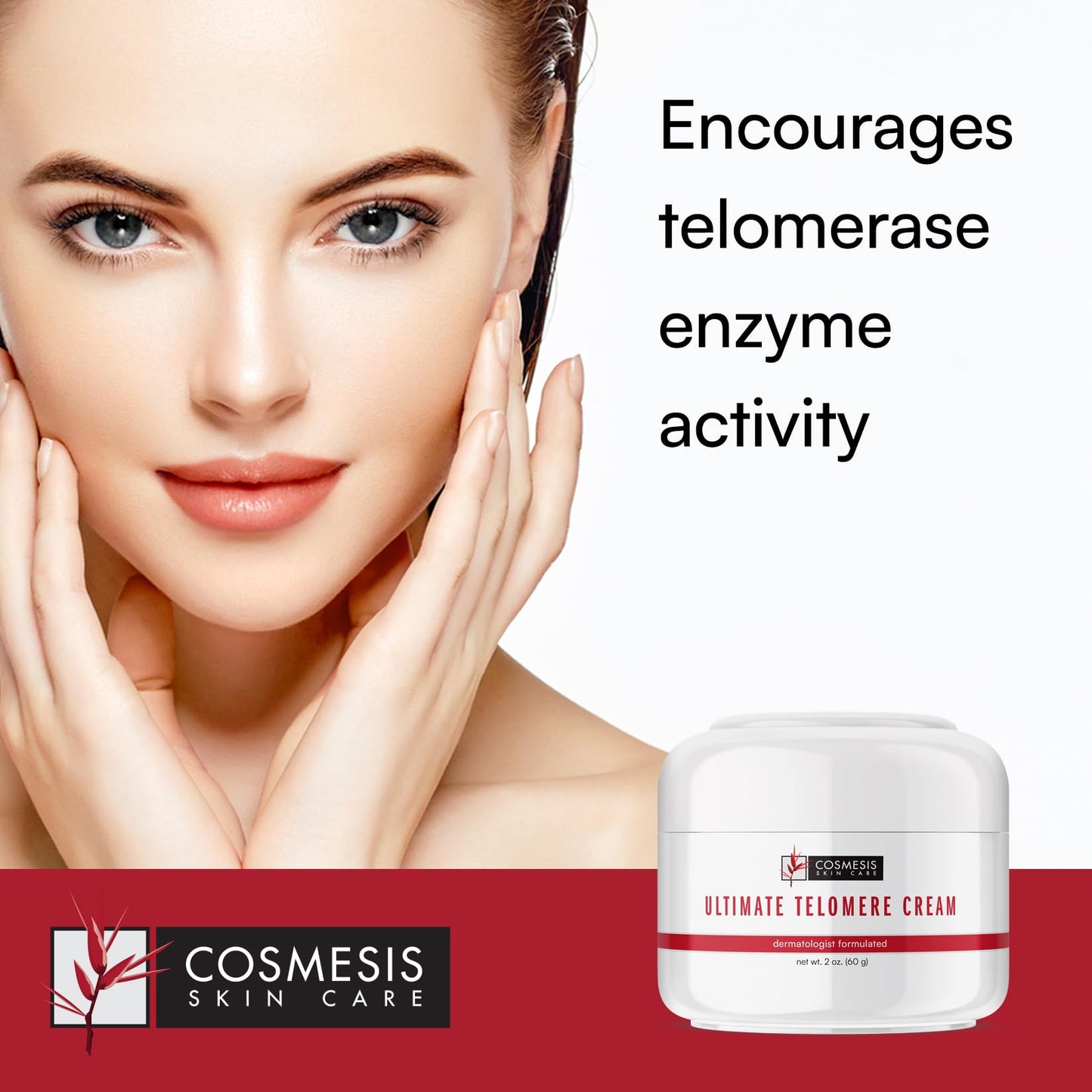 Ultimate Telomere Cream: Revitalize Aging Skin with Chinese Astragalus Root Extract for Youthful Appearance - 2 oz