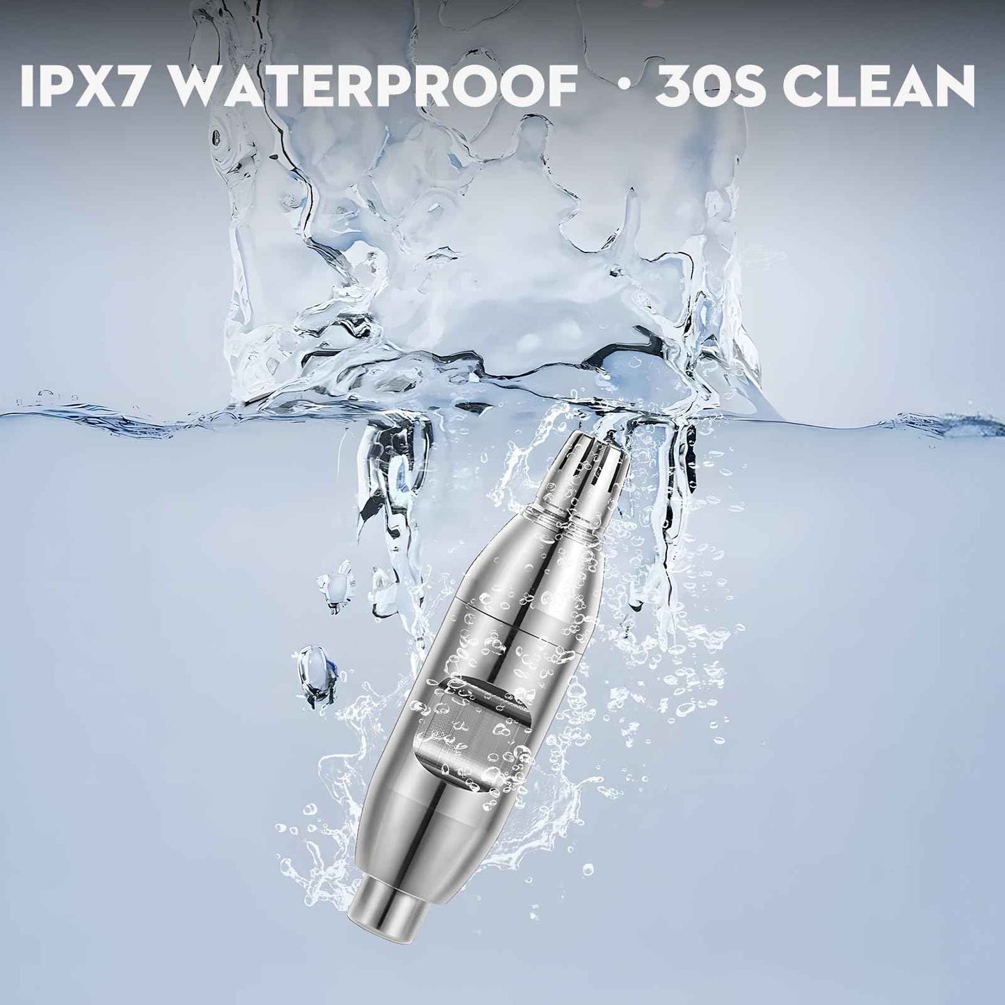 SUERBEATY Manual Nose Hair Trimmer for Men, Battery-Free, 304 Stainless Steel with R-Type Blades, Silent, Waterproof & Travel-Friendly, Painless Grooming for Daily/Office/Travel