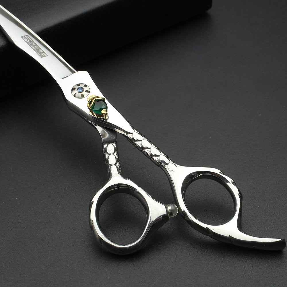 6-inch skull silver hair scissors salon hairdresser hairdresser Professional cutting and cutting hair special tools (Cutting Scissors)