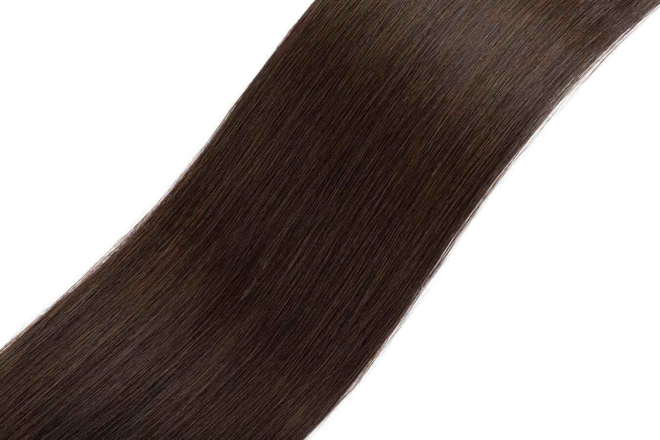 TESSHAIR Remy Hair Extensions Clip in Human Hair Nut Brown Clip in Extensions Real Human Hair 16 Inch Real Hair Extensions Clip in Human Hair Straight Human Hair Clip Ins 125g 7Pcs