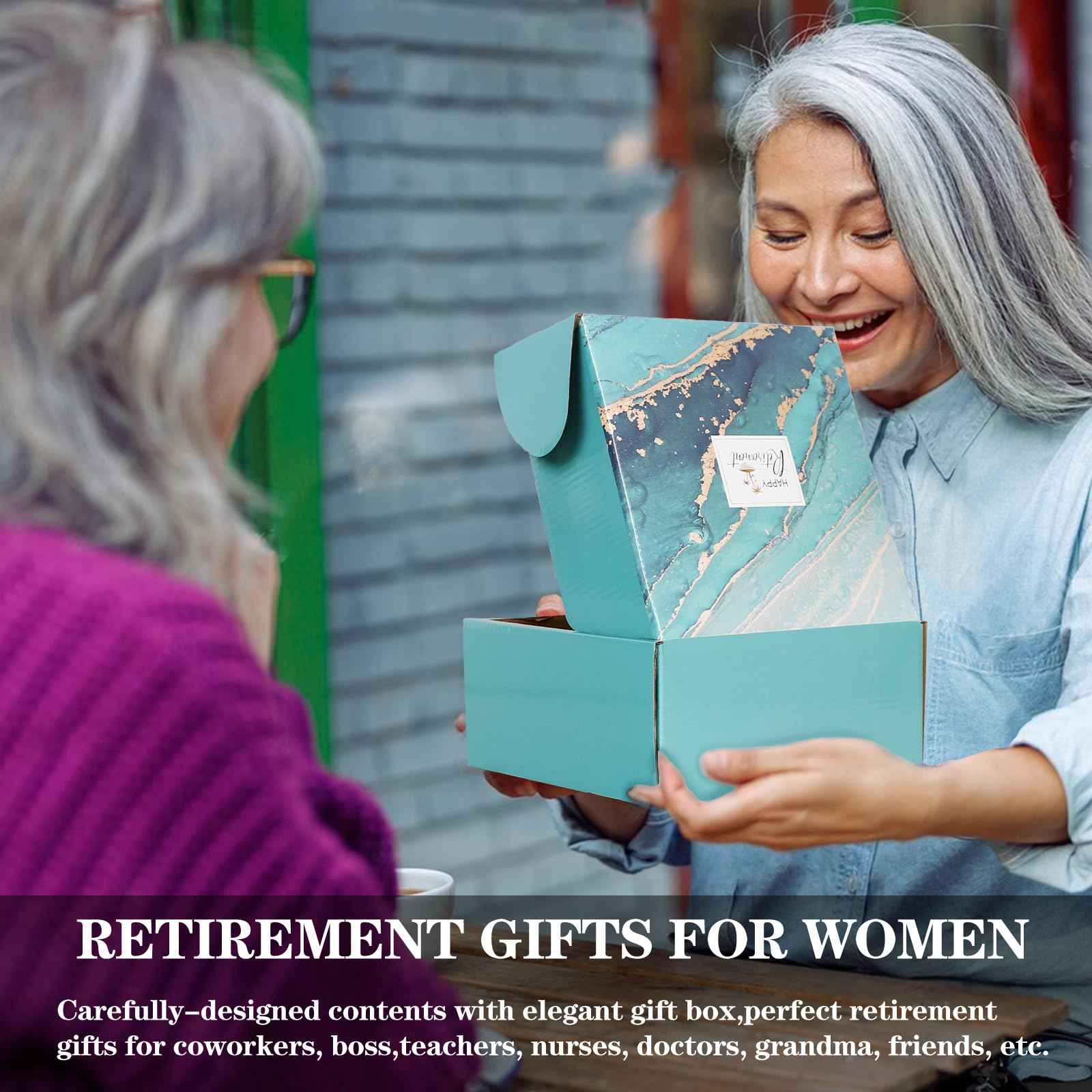 Retirement Gifts for Woman 2025, Happy Cool Retirement Gifts for Women Coworker, Teacher, Boss, Nurse, Friends, Mom, Retirees, Retired Free and Fabulous Funny Retirement Spa Gifts Basket, 8 pcs