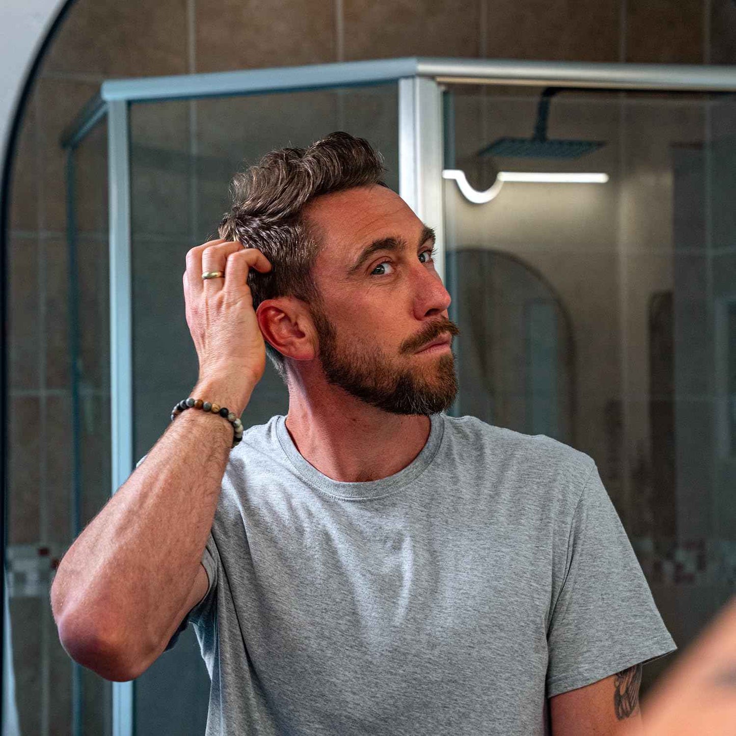 Badger Hair Pomade for Men, Organic, Easy to Use, Subtle Masculine Scent, Medium Hold Hair Pomade with Medium Shine Finish, Nourishes Hair & Scalp 2 oz Tin, 2-Pack