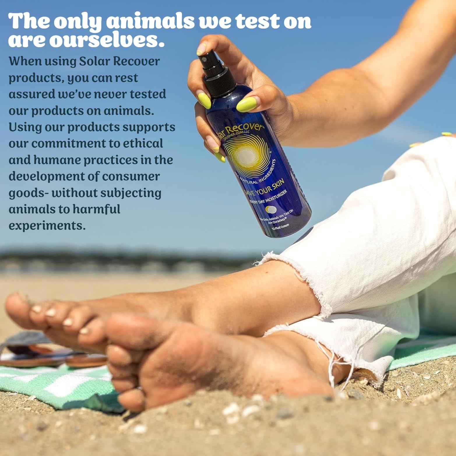 Solar Recover After Sun Moisturizing Spray (12 Ounce) - Hydrating Facial and Body Mist - 2460 Sprays of Sunburn Relief With Vitamin E and Calendula - Lotion Delivered in Water - Made in the USA