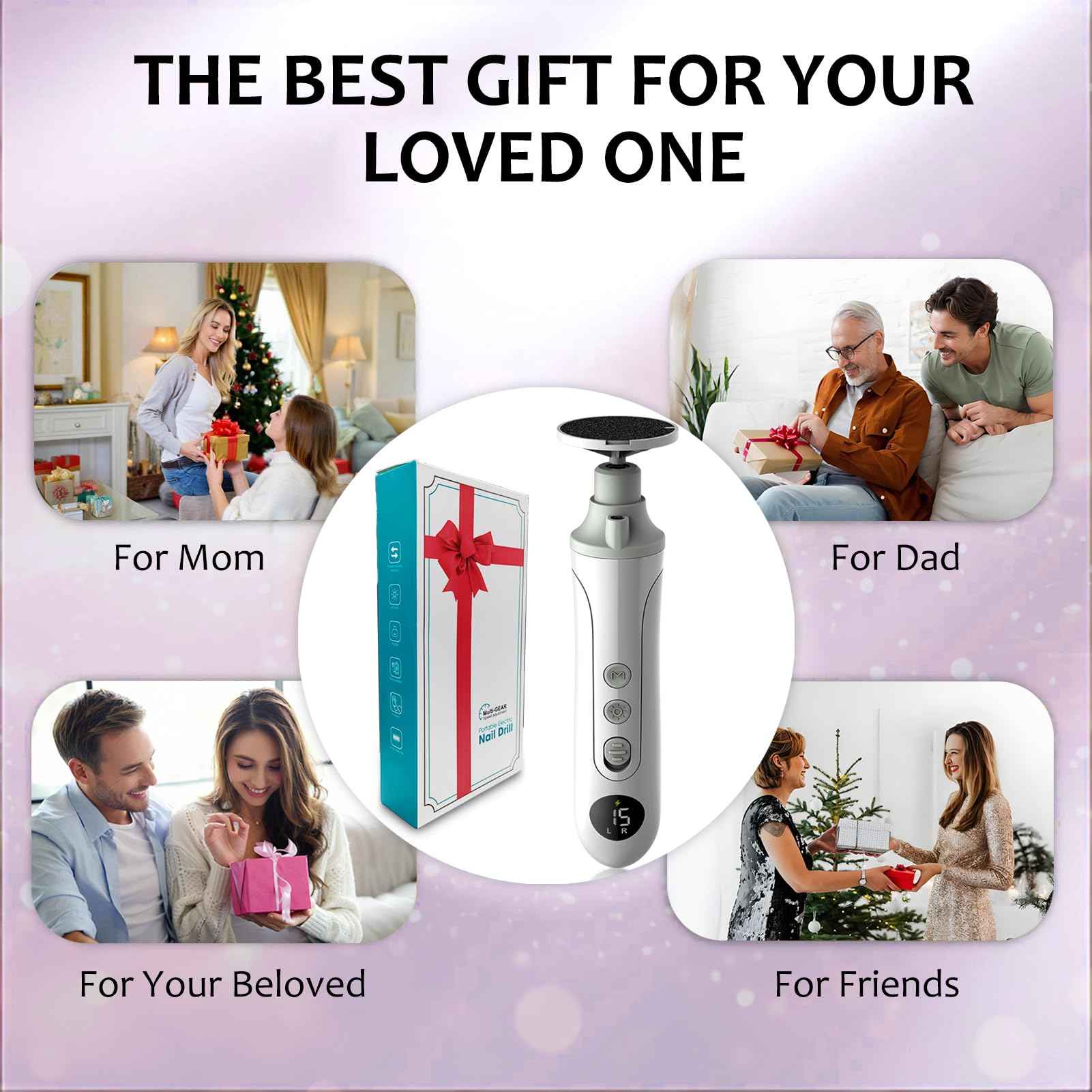 Electric Foot Callus Remover,Cordless Electric Foot File with LED Light,5000RPM-Faster Callus Remover for Feet,8-in-1 Foot Scrubber Perfect for Dead,Hard Cracked Dry Skin,Thick Toenail Ideal Gift