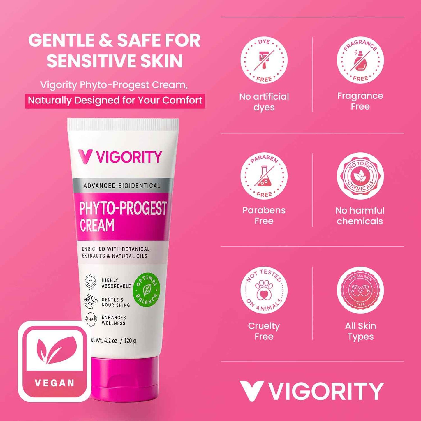 Vigority Phyto-Pro Cream for Women – Botanical Balance & Hydration Support – Gentle, Nourishing, and Fast-Absorbing Formula