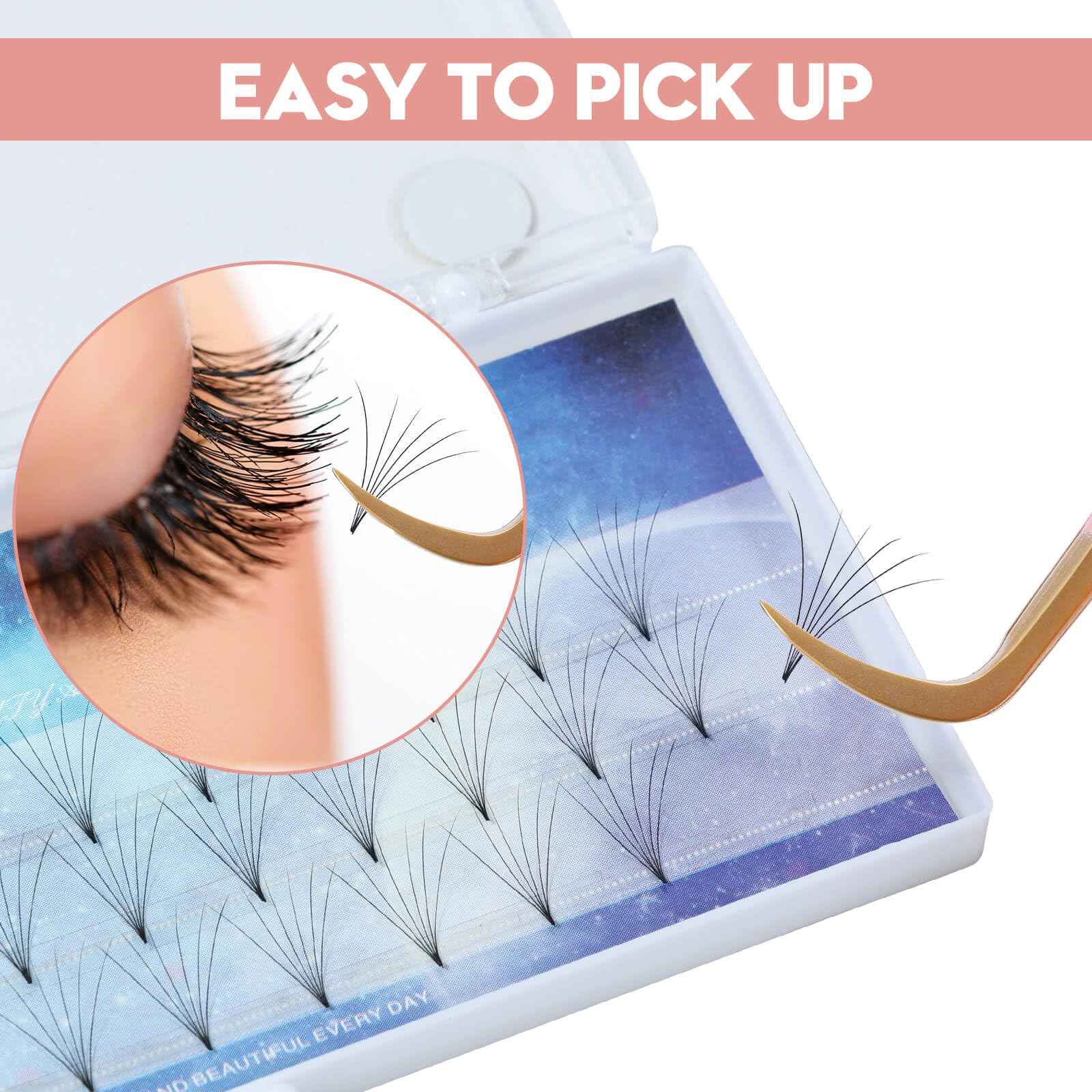 Ms.Queen Lash Tweezers for Eyelash Extensions,Fiber Tip Master Volume Lash Extension Tweezers with Diamond Grip