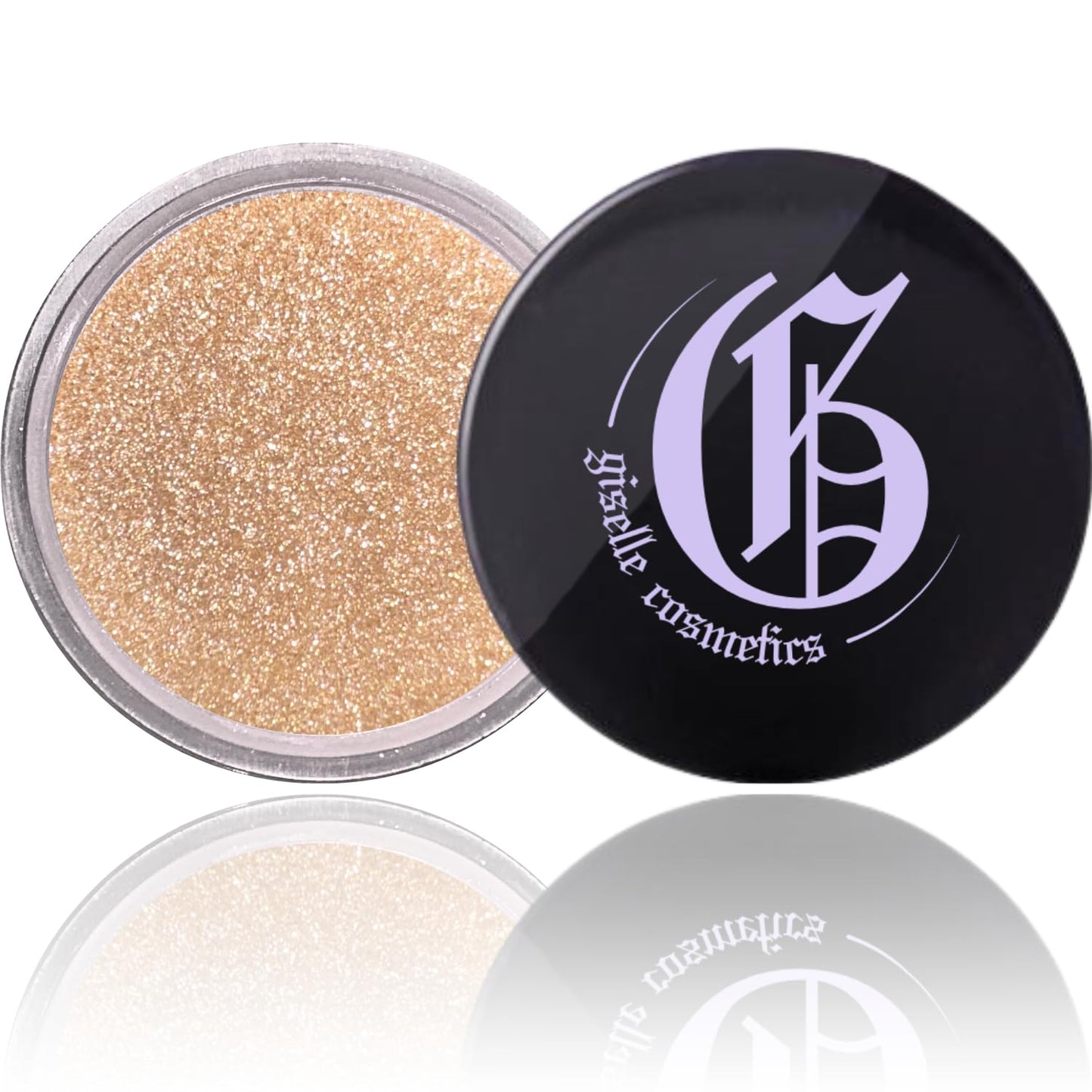 Giselle Cosmetics Crushed Diamond Tan Eye Shadow - Loose Glitter Mineral Organic Eyeshadow Palette - Brown, Nude, Gold Shimmer Makeup - Highlighter Talc-Free Sparkly Glitter Eyeshadow Powder