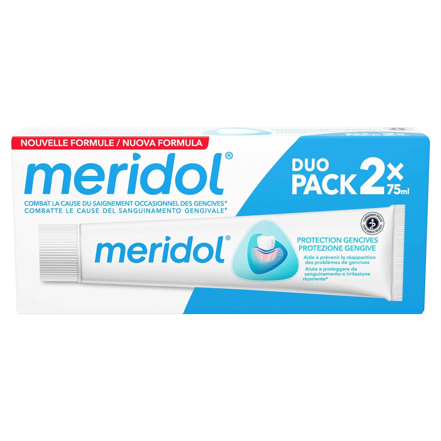 MERIDOL GENCIVES IRRITEES Dentifrice Pack Double (2 x 75 ml)