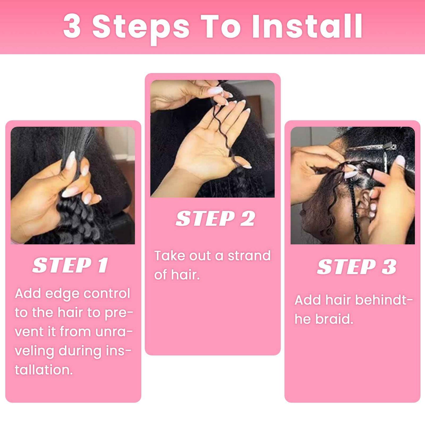 WOWANGEL Human Braiding Hair For Boho Braids 100g,100% Unprocessed Brazilian Virgin Hair, 12A Deep Wave Knotless Bohemian Bundles, Curly Hair Extensions,2 Bundles,Natural Black(1B),16 Inch